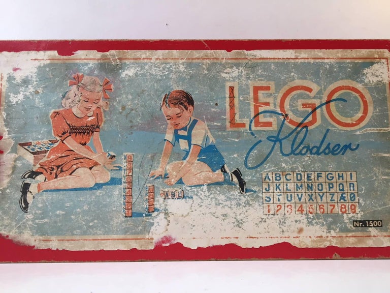 Vintage Lego Building Blocks in Wood, Complete Set, Denmark 1940s For Sale at 1stDibs