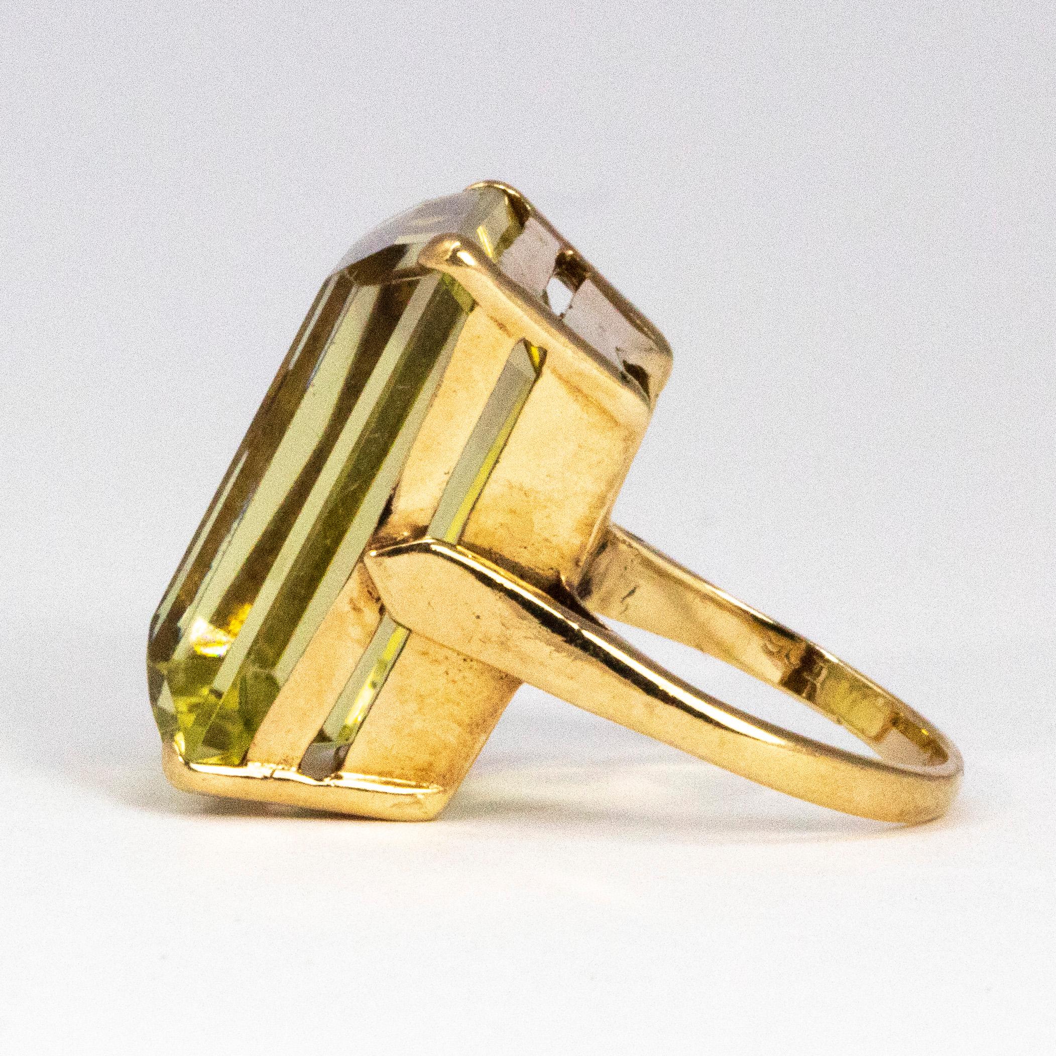 lemon citrine ring