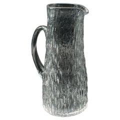 Vintage Lemonade Jug, English, Glass, Drinks Pitcher, Serving Ewer, Mid Century