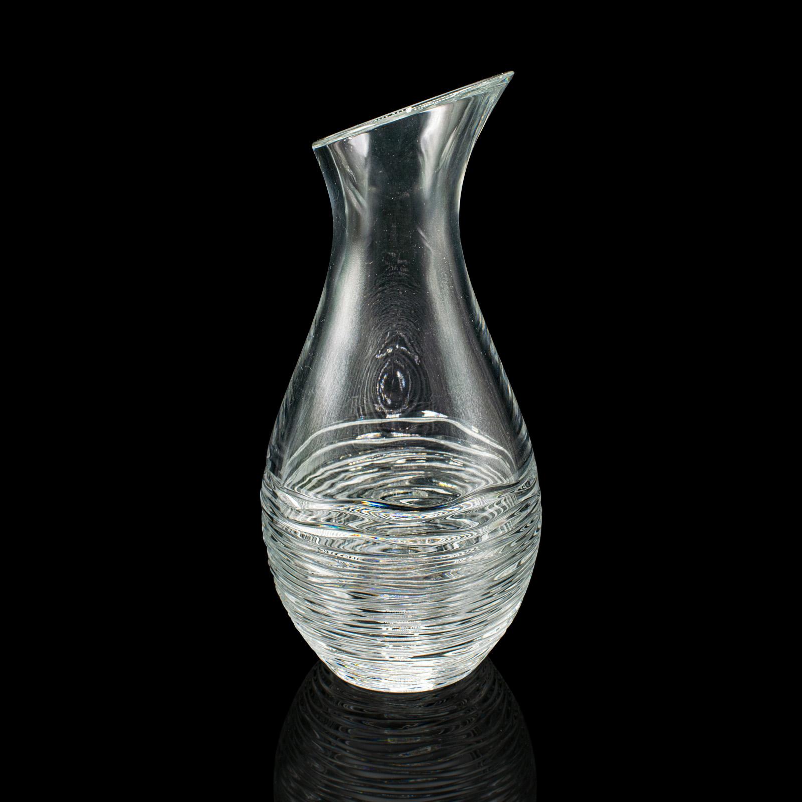Mid-Century Modern Vintage Lemonade Refresher, Italian, Glass, Serving Ewer, Decanter, Circa 1970 For Sale