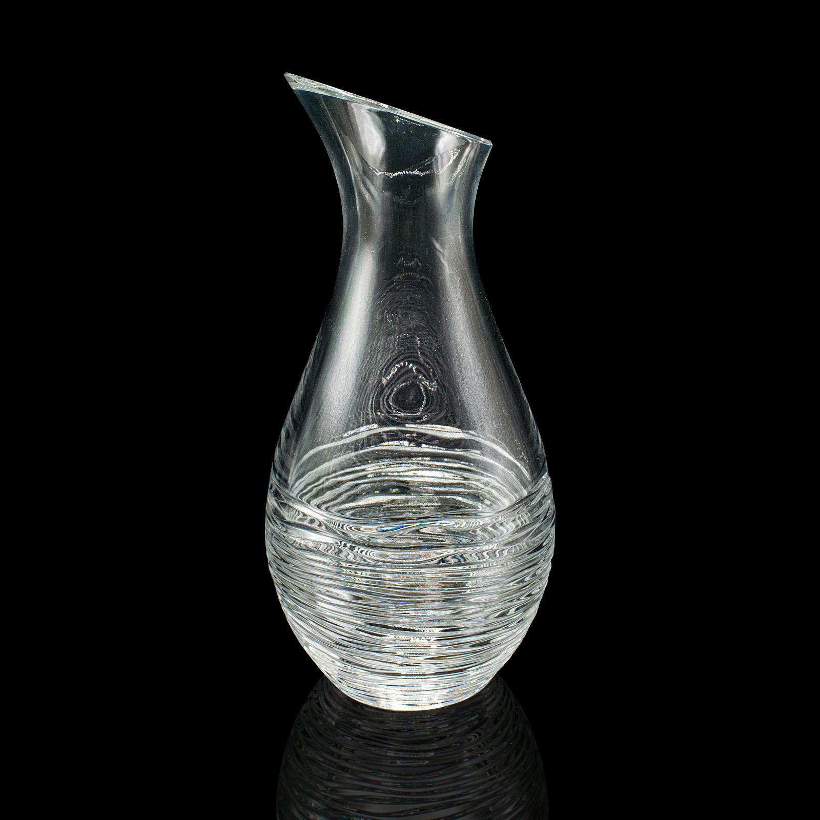 20th Century Vintage Lemonade Refresher, Italian, Glass, Serving Ewer, Decanter, Circa 1970 For Sale