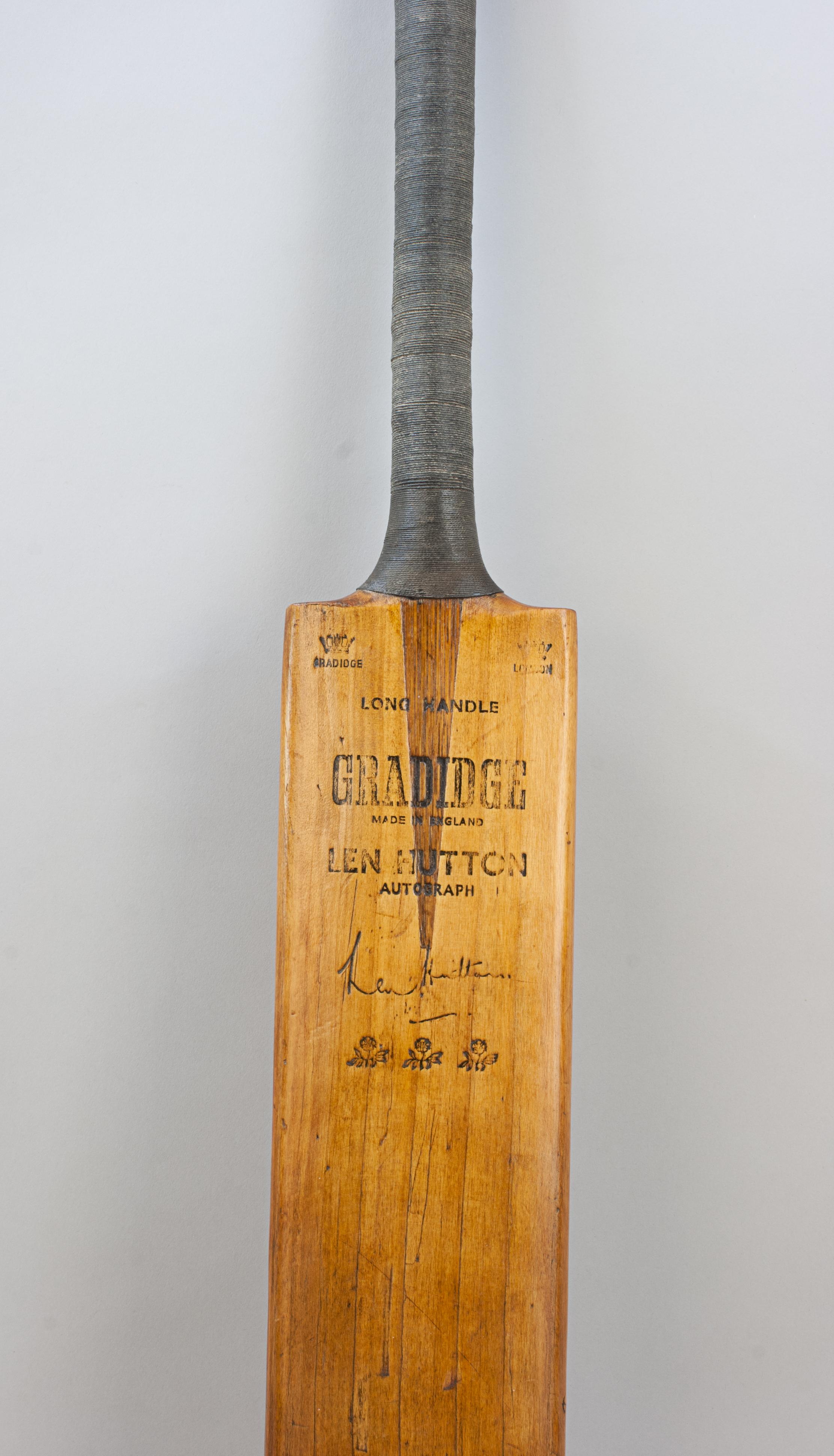 Vintage Len Hutton Bate de Cricket Británico