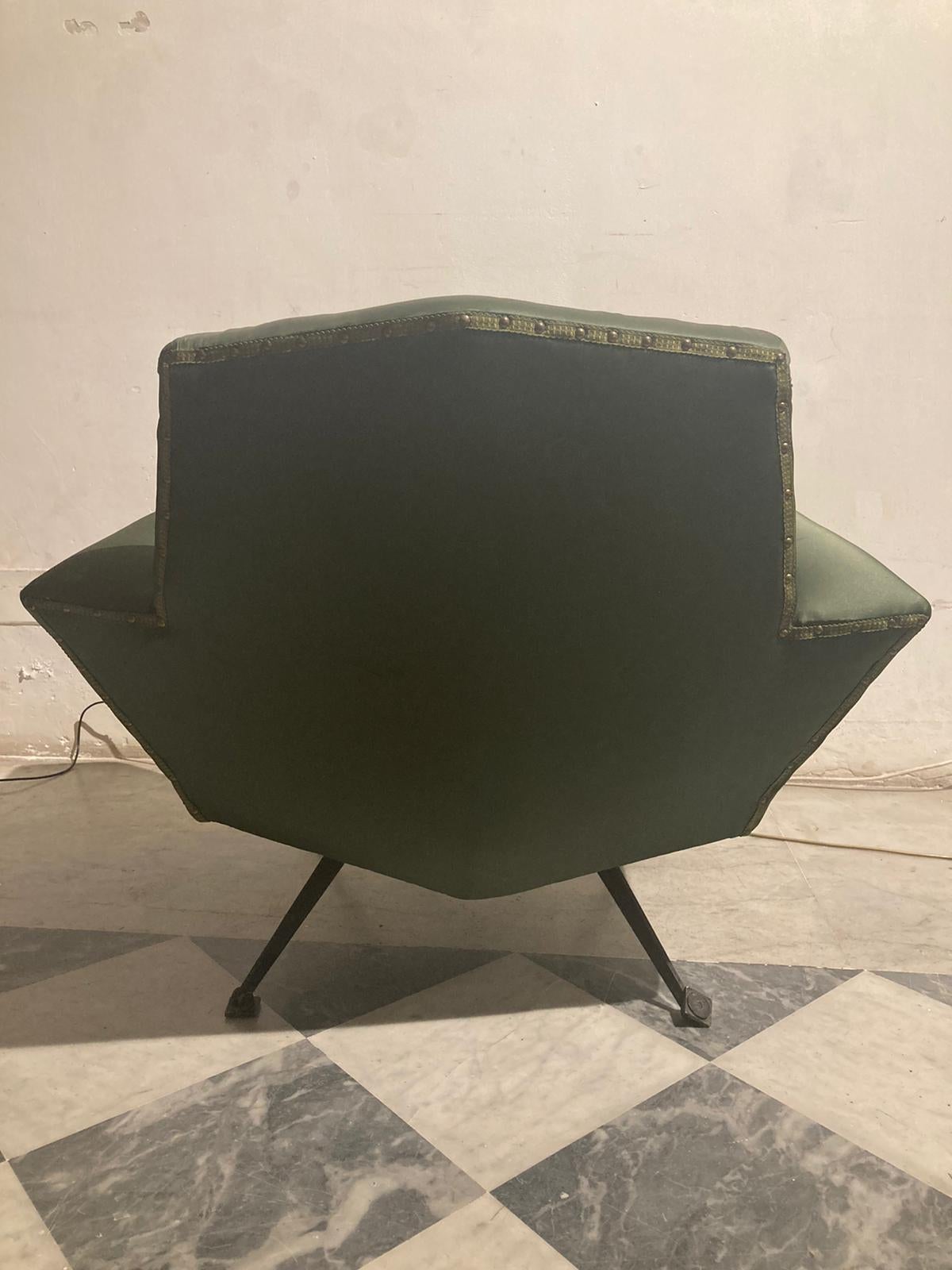 Metal Vintage Lenci Armchair by Fabio Lenci, 1950s