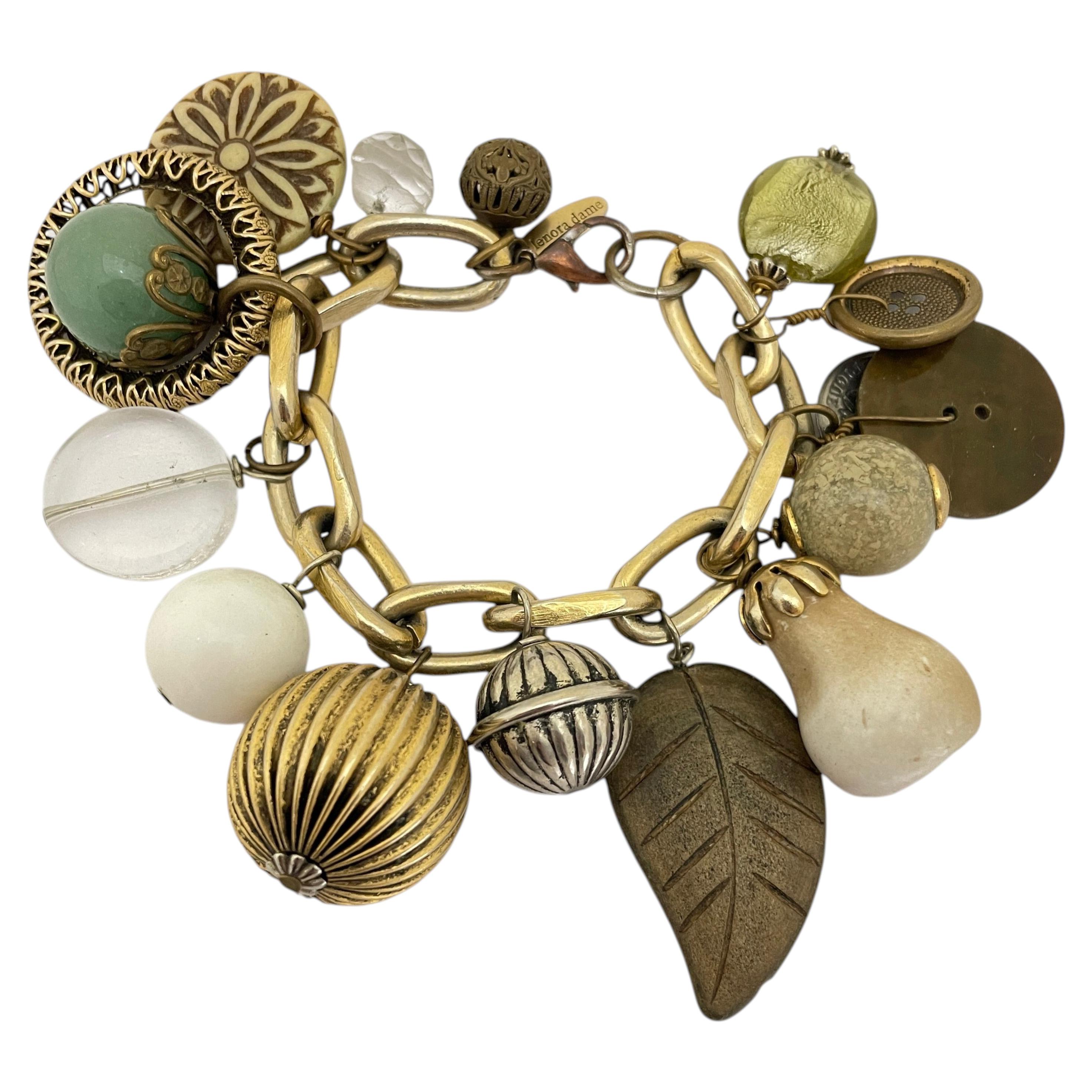 Pulsera vintage de oro de diseño LENORA DAME