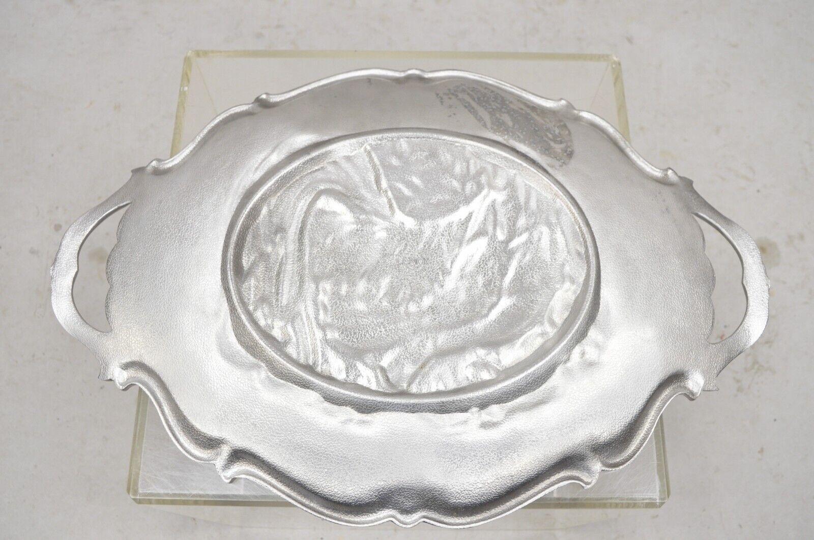 Vintage Lenox Retired Large Rooster Metal Holiday Serving Plater Tray For Sale 3