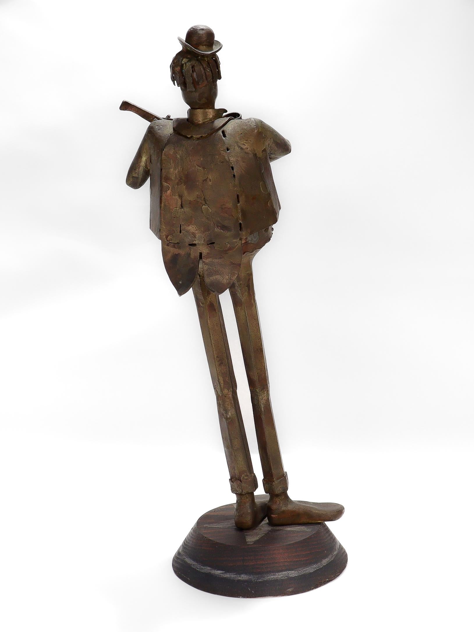Vintage Jensen Bronze Guitar Player Figural Sculpture en vente 1
