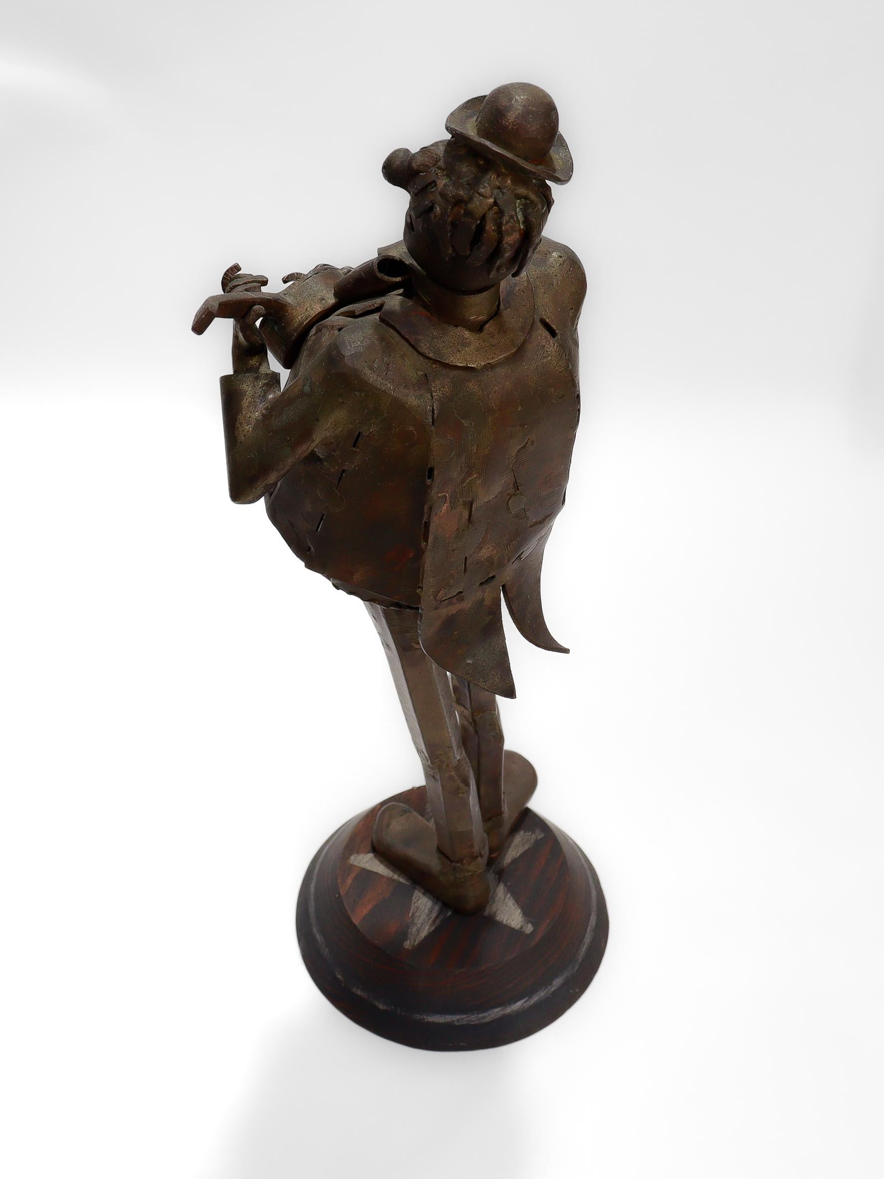 Vintage Jensen Bronze Guitar Player Figural Sculpture en vente 3