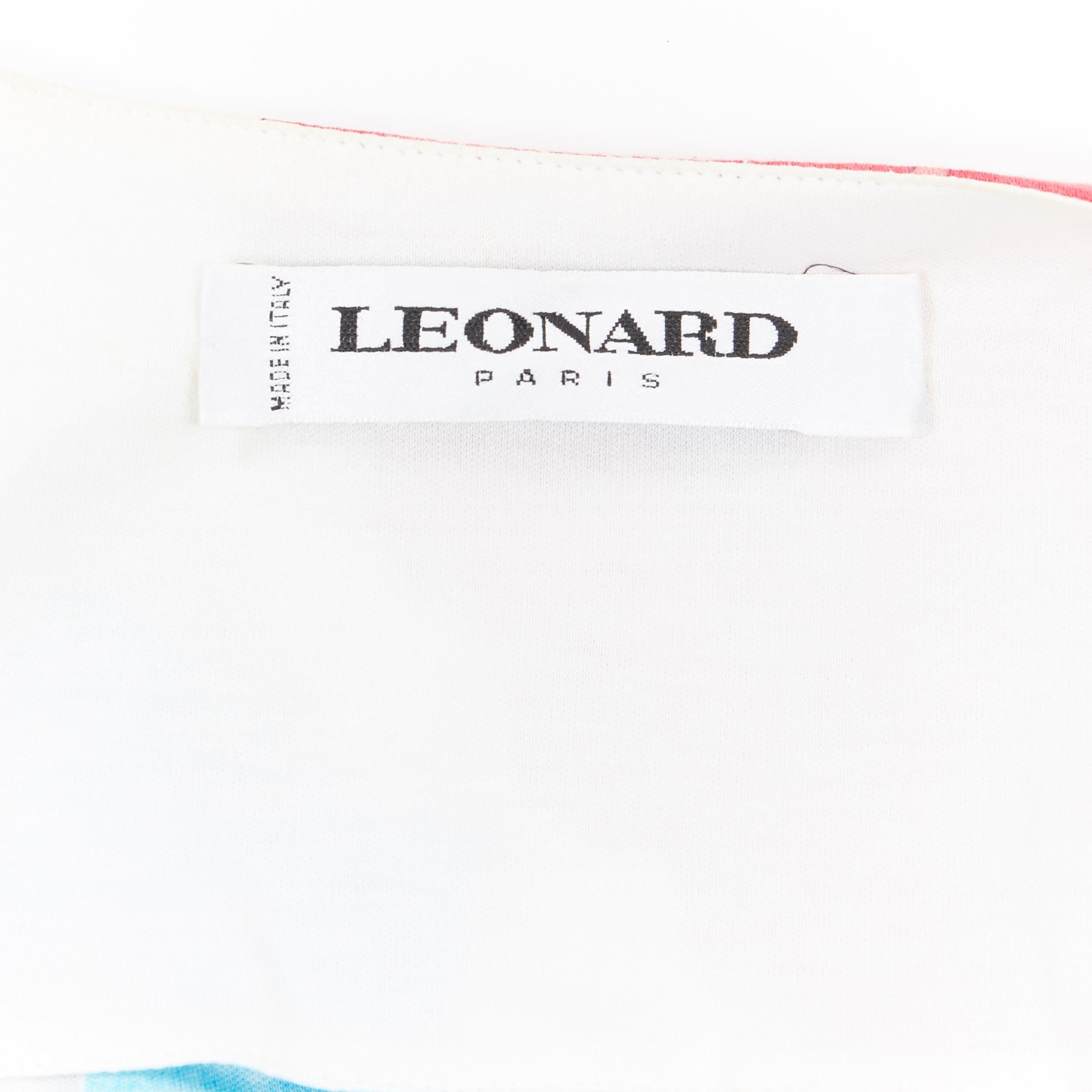 vintage LEONARD 90's white oriental floral butterflly print short sleeve jacket 6