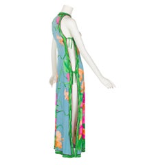 Vintage Leonard Paris Floral Print Open Side Silk Jersey Dress, 1970s