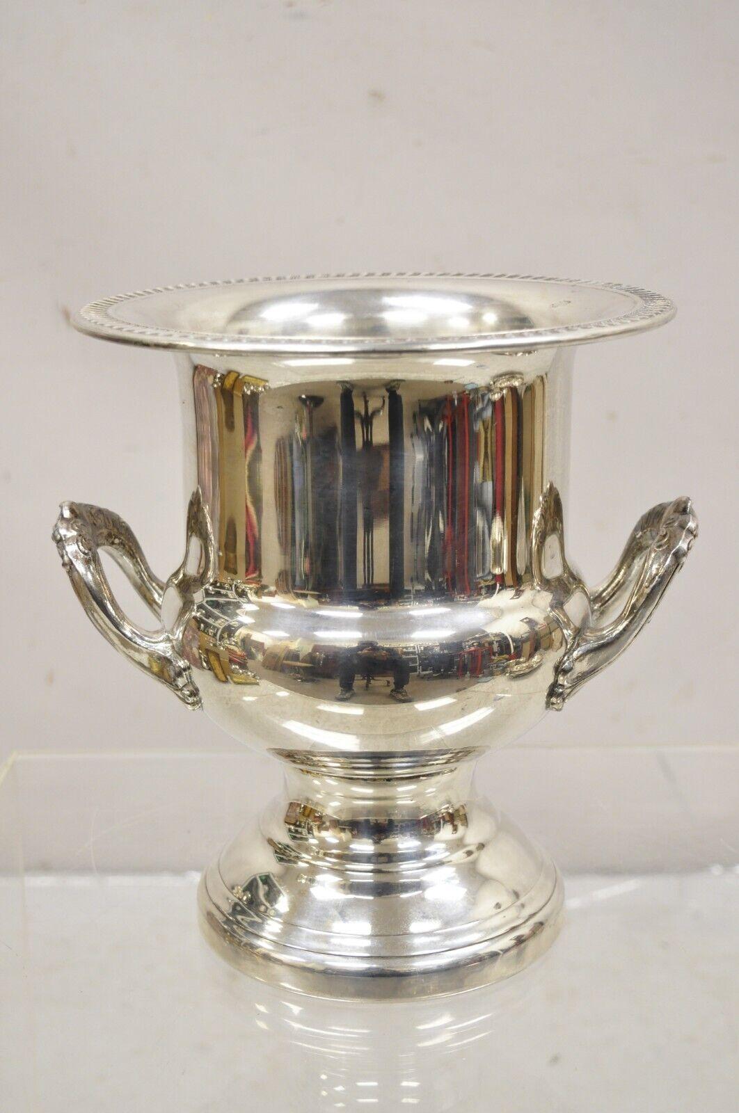 Vintage Leonard Regency Style Trophy Cup Champagne Chiller Ice Bucket. Circa Late 20th Century. Dimensions : 10