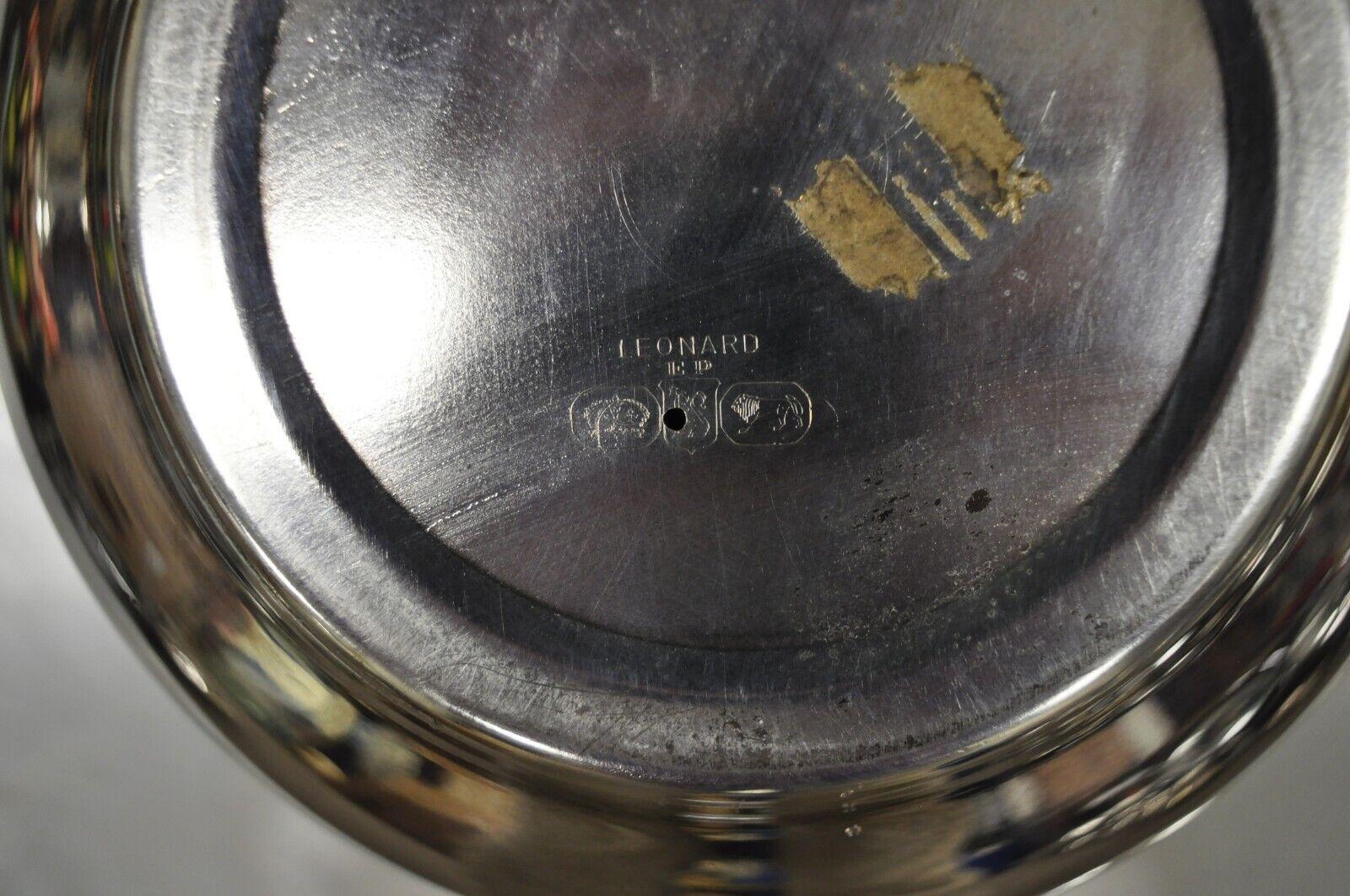 20th Century Vintage Leonard Silver Plate Lidded Ice Bucket Regency Style Insulated