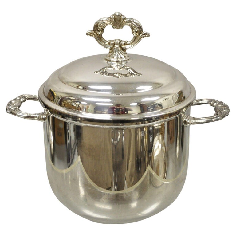 Vintage Leonard Silver Plate Lidded Ice Bucket Regency Style Insulated at  1stDibs | leonard silver ice bucket
