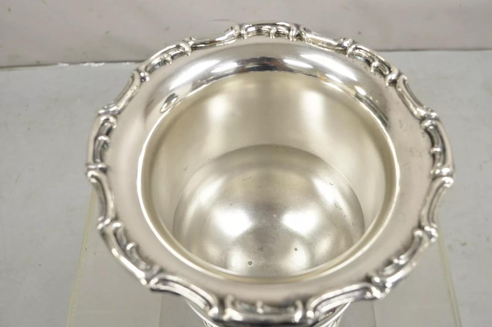 Vintage Leonard Silver Plated Award Trophy Cup Champagne Chiller 1978 Champion In Good Condition For Sale In Philadelphia, PA