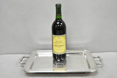 Vintage Leonard Silber plattiert kleine Twin Handle Servierplatte Bar Tablett