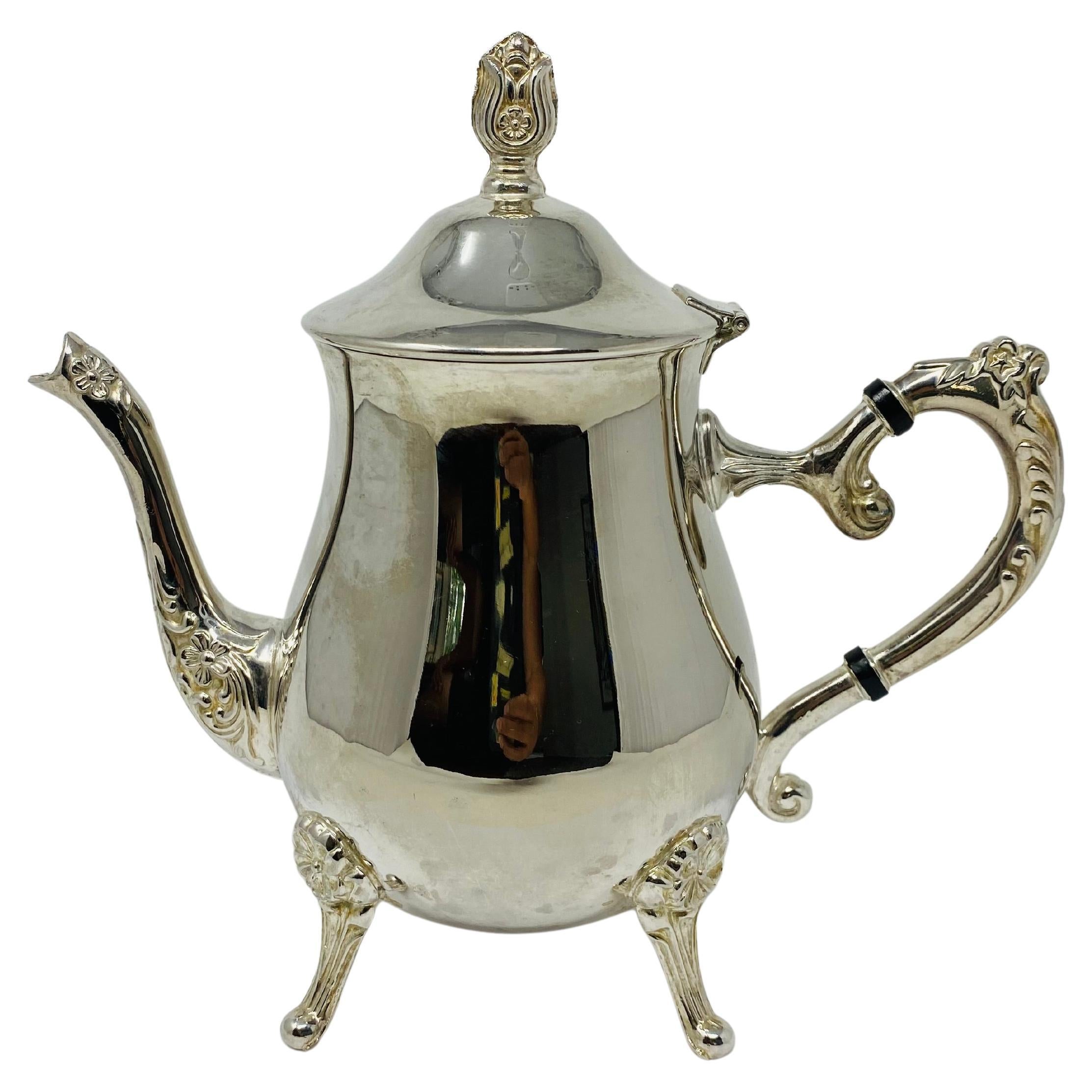 Tetera o cafetera Leonard vintage chapada en plata