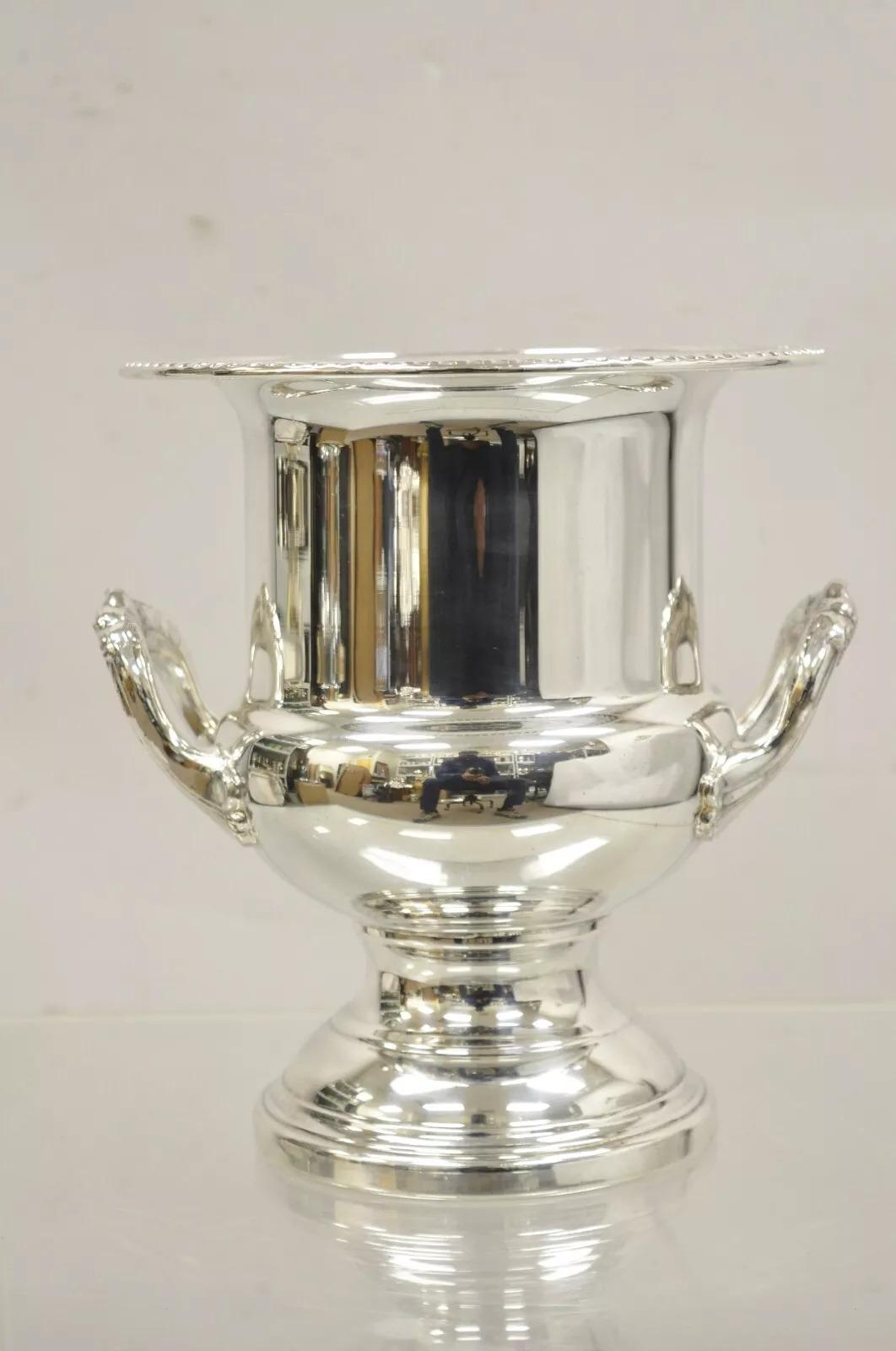 Vintage Leonard Silver Plated Trophy Cup Champagne Chiller Ice Bucket For Sale 7