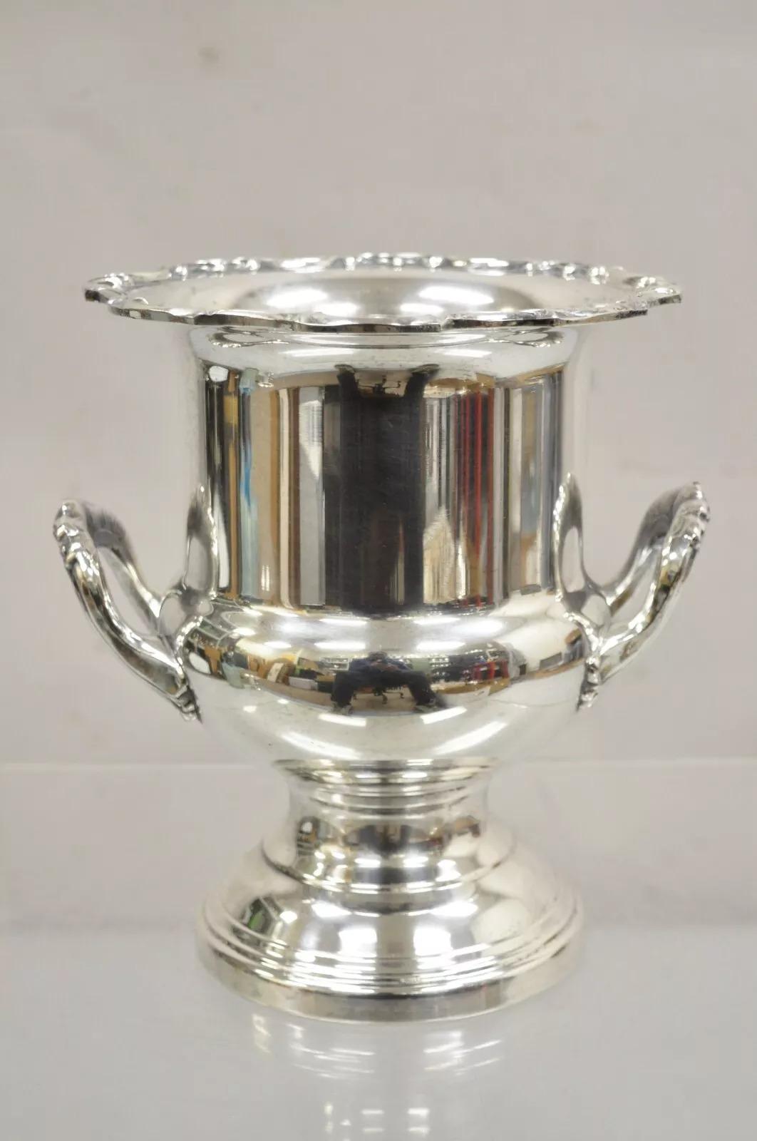 Vintage A. Silver placcato Trophy Cup Champagne Chiller Ice Bucket in vendita 4