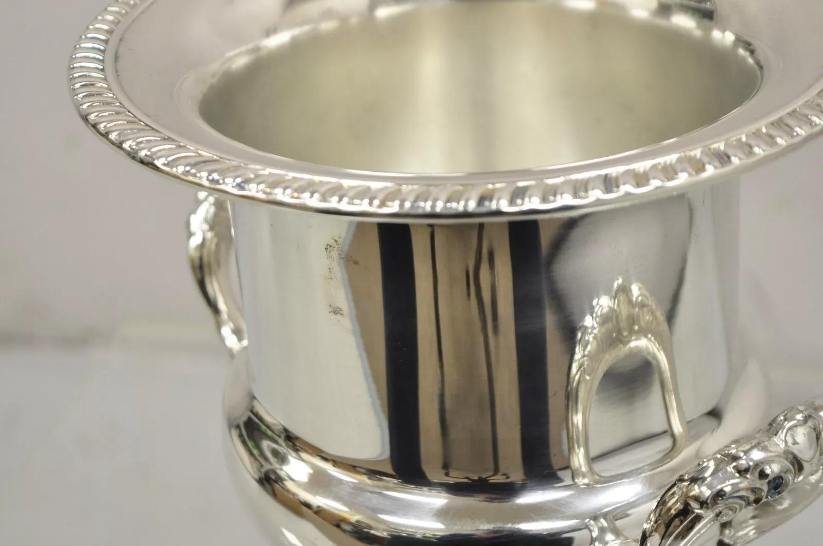 Vintage Leonard Silver Plated Trophy Cup Champagne Chiller Ice Bucket en vente 3