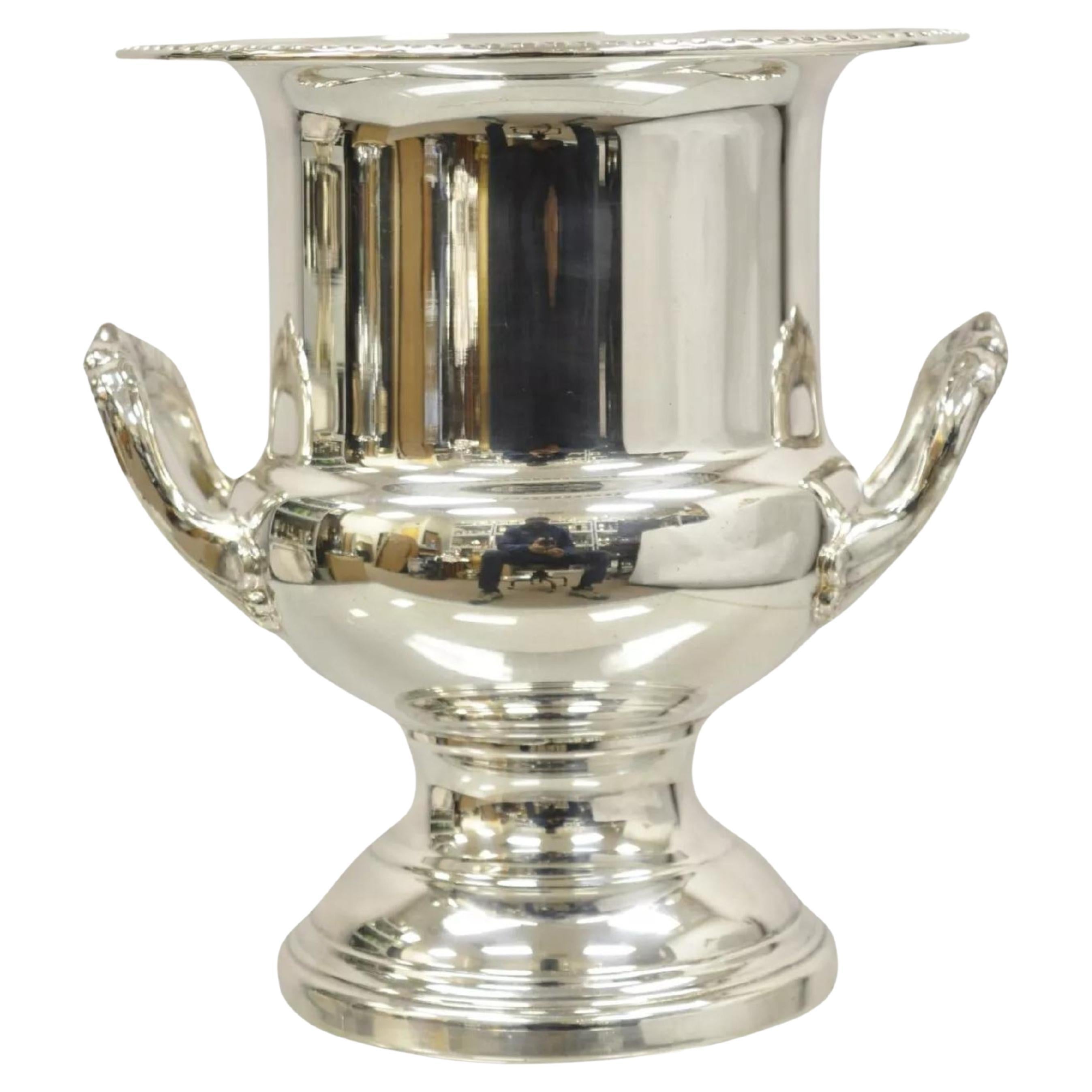 Vintage Leonard Silver Plated Trophy Cup Champagne Chiller Ice Bucket For Sale
