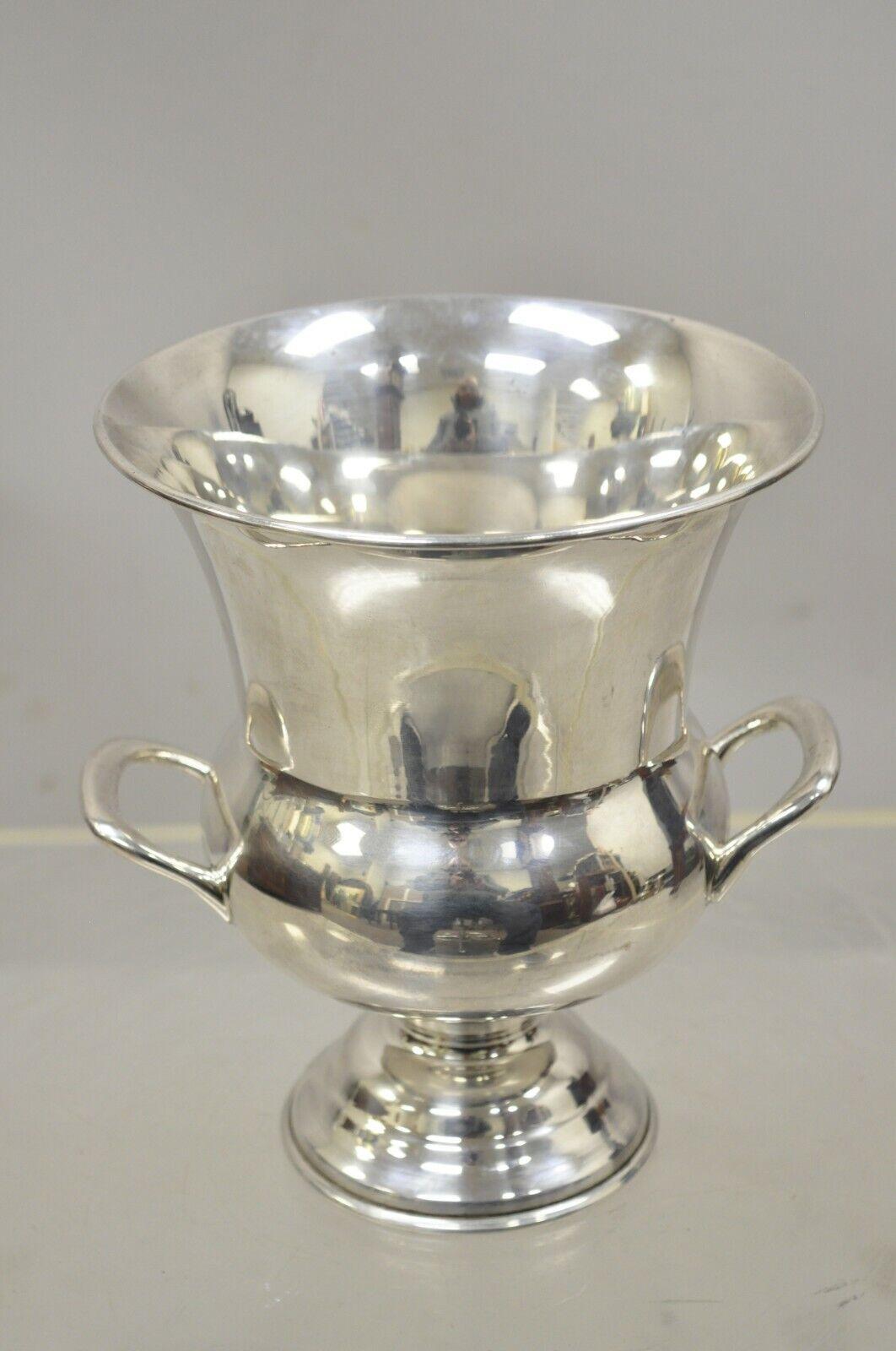 Vintage Leonard Silver Plated Trophy Cup Ice Bucket Champagne Chiller, a Pair For Sale 2