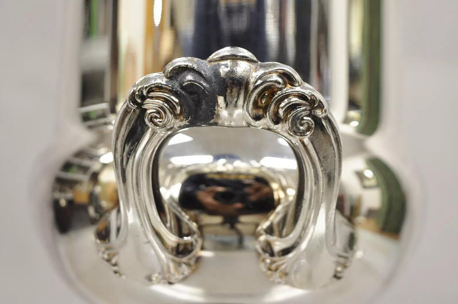 Copa trofeo vintage Leonard Cubitera enfriadora de champán bañada en plata Chapado en plata