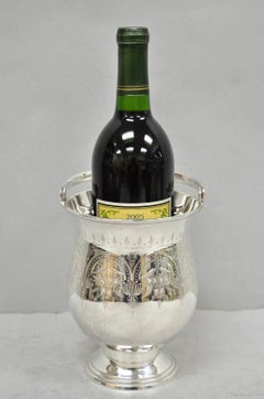 Vintage Leonard Victorian Silver Plated Small Ice Bucket Chiller w/ Handle