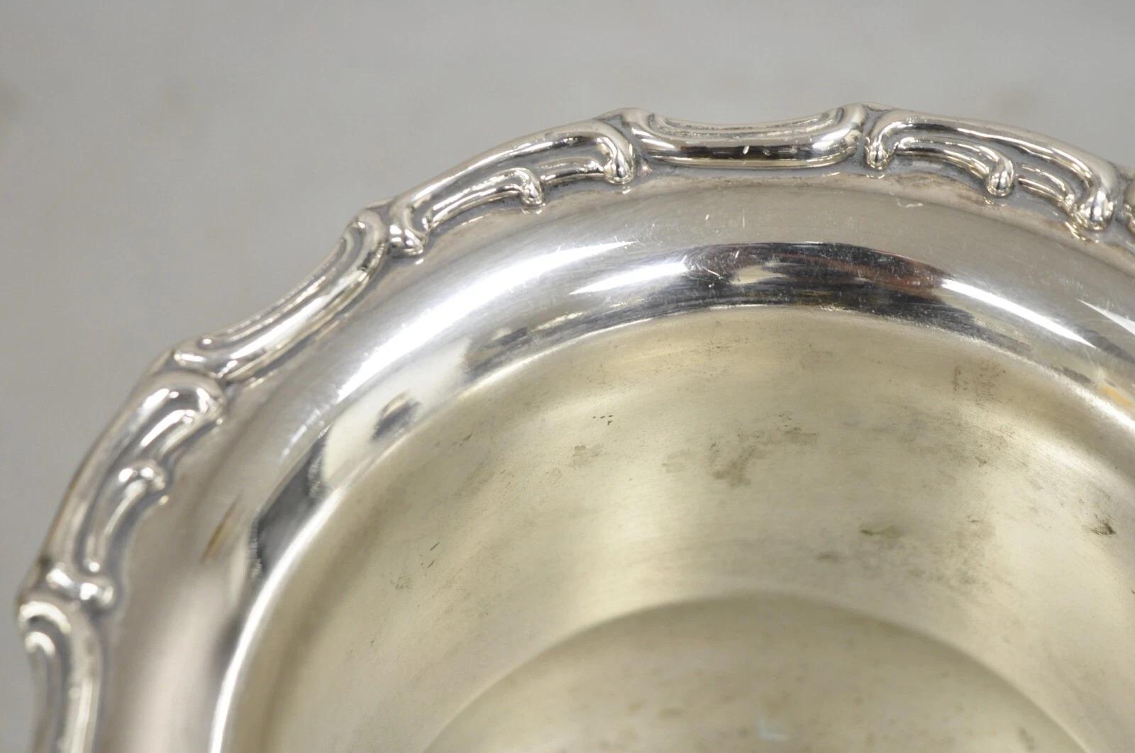 Vintage A. Silver Coppa trofeo placcata d'argento Secchiello per ghiaccio refrigerante per champagne In condizioni buone in vendita a Philadelphia, PA