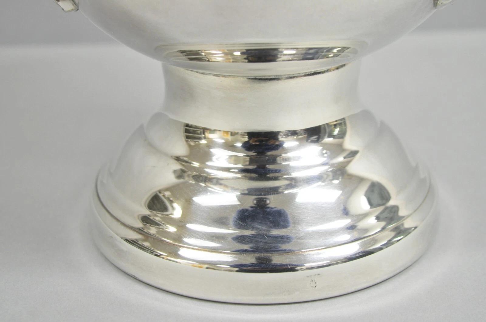 Vintage Leonard Victorian Silver Plated Trophy Cup Champagne Chiller Ice Bucket For Sale 3