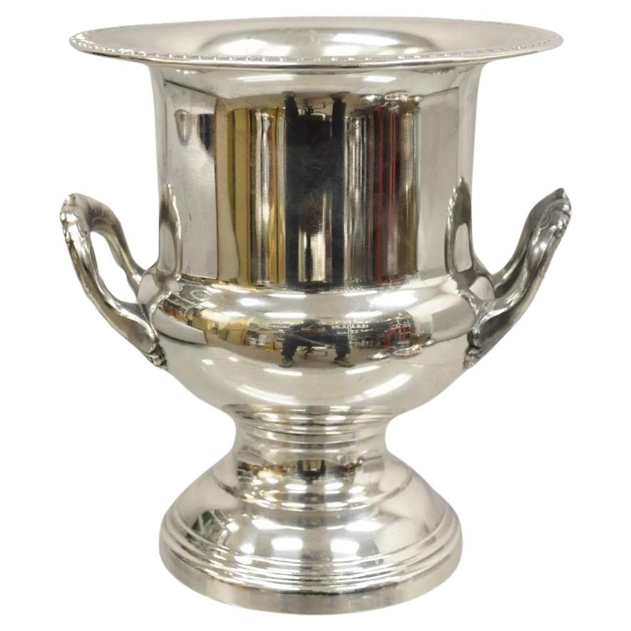 Vintage A. Silver Coppa trofeo placcata d'argento Secchiello per ghiaccio refrigerante per champagne