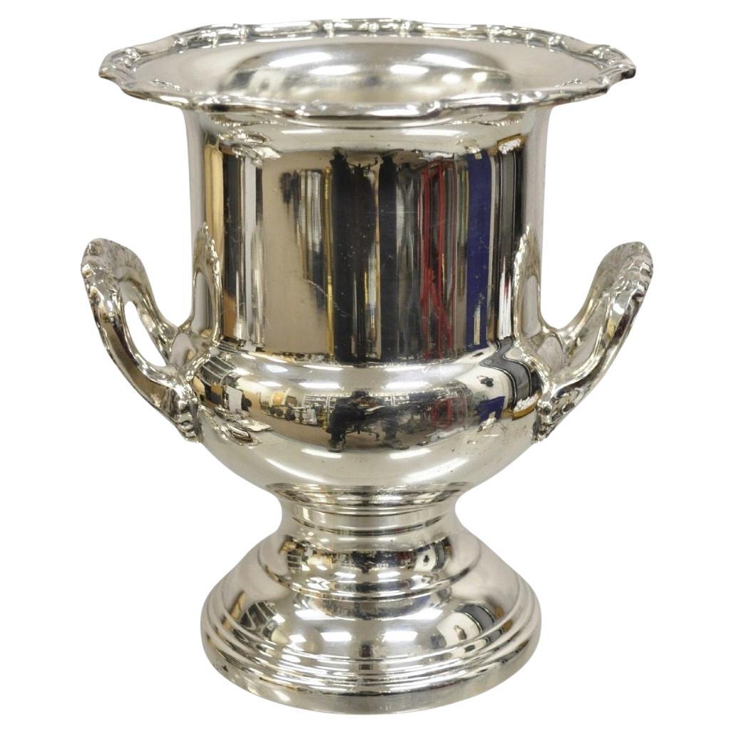 Vintage A. Silver Coppa trofeo placcata d'argento Secchiello per ghiaccio refrigerante per champagne