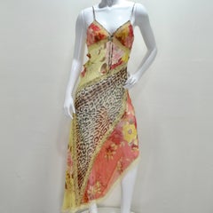Vintage Leopard and Floral Lace Slip Dress