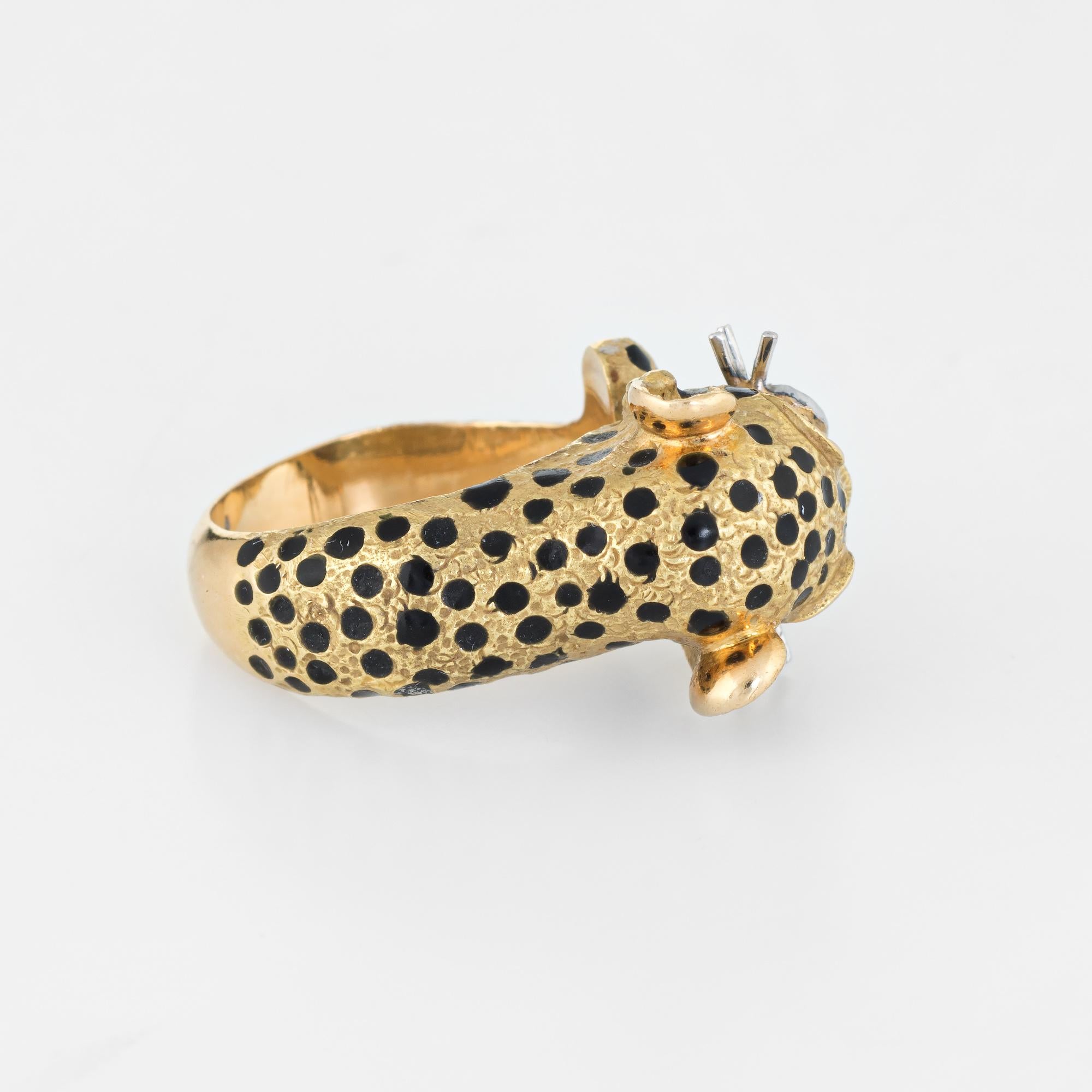 leopard pendant ring