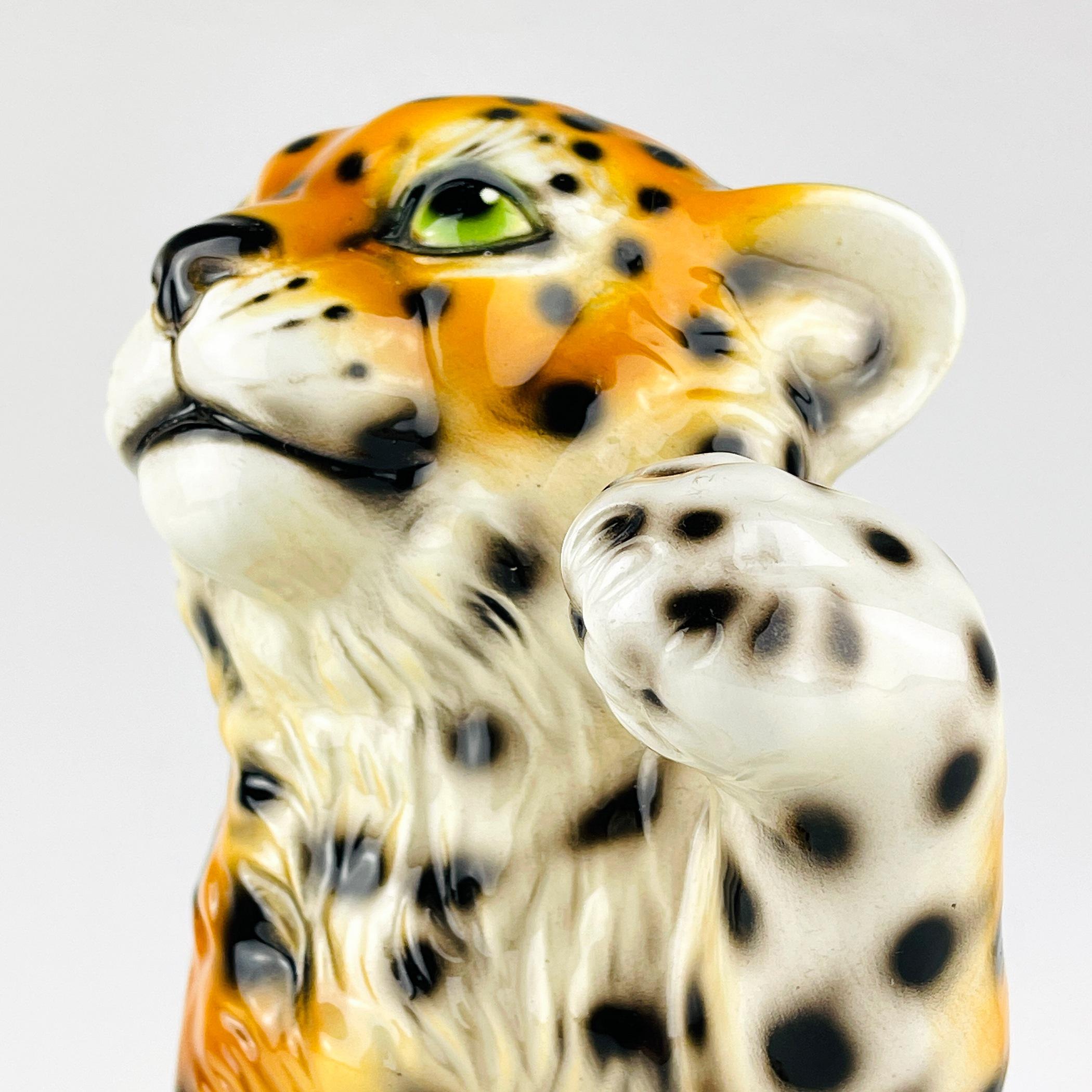 Vintage Leopard Ceramic Sculpture, Italy, 1960s 4
