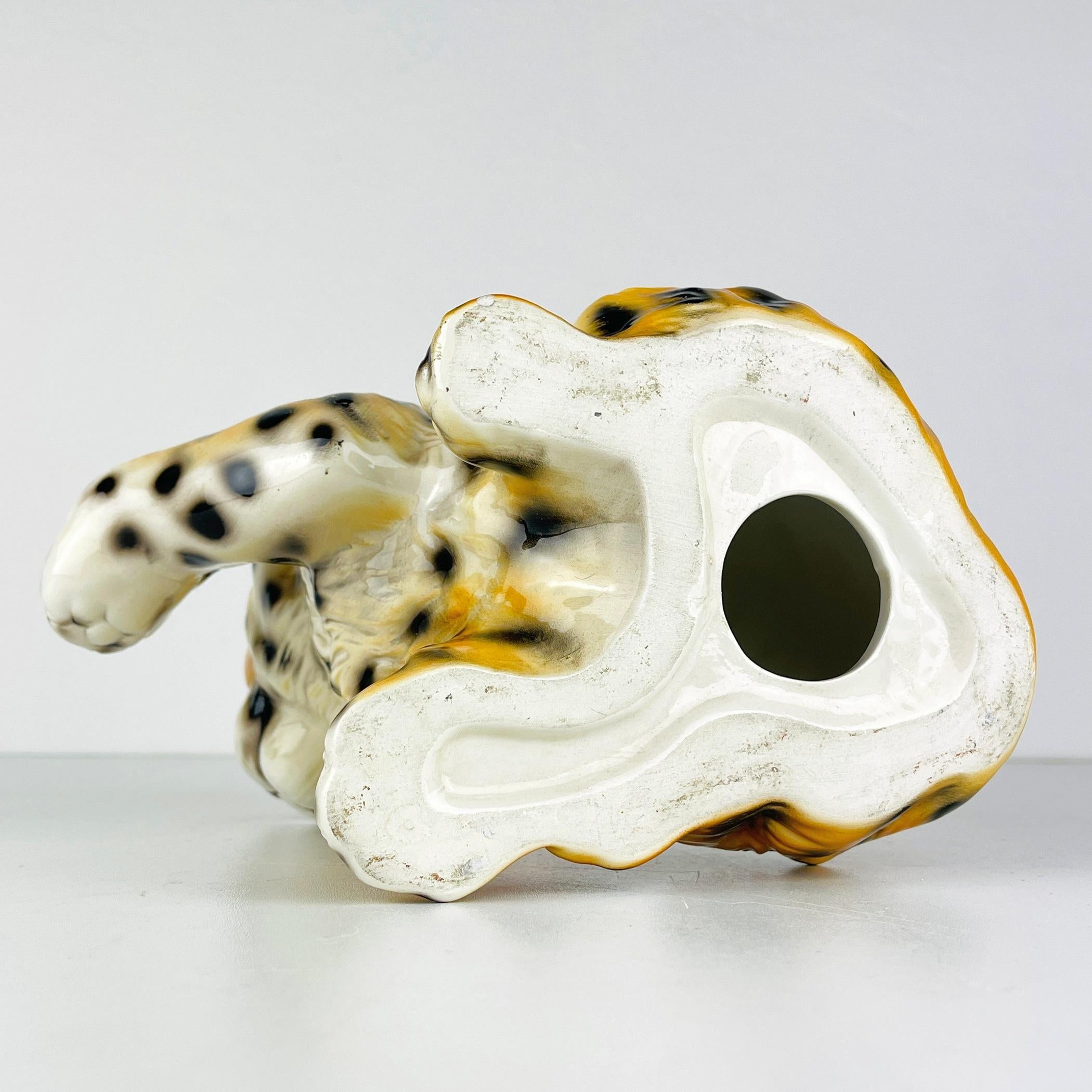 Vintage Leopard Ceramic Sculpture, Italy, 1960s 5
