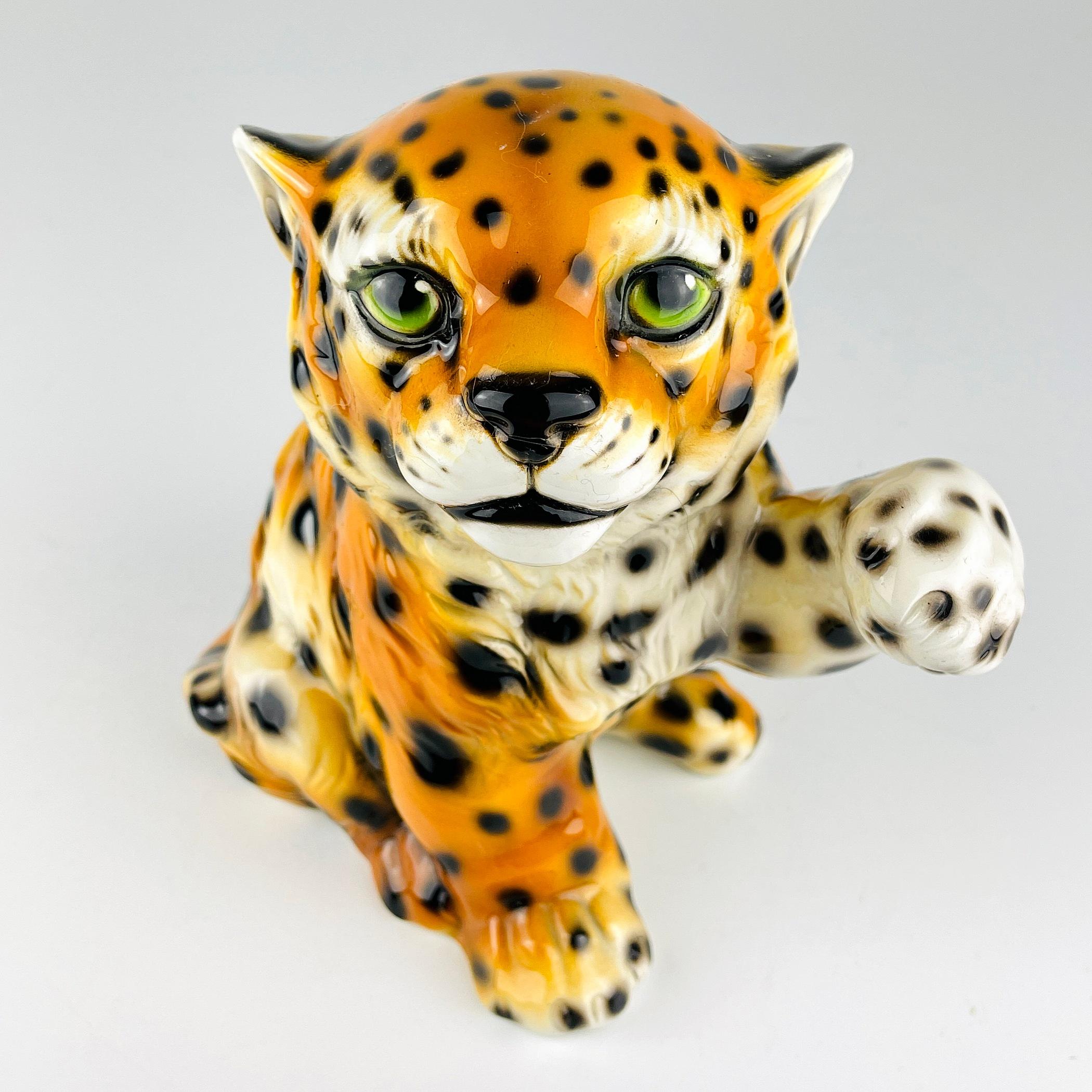 Vintage Leopard Ceramic Sculpture, Italy, 1960s 6