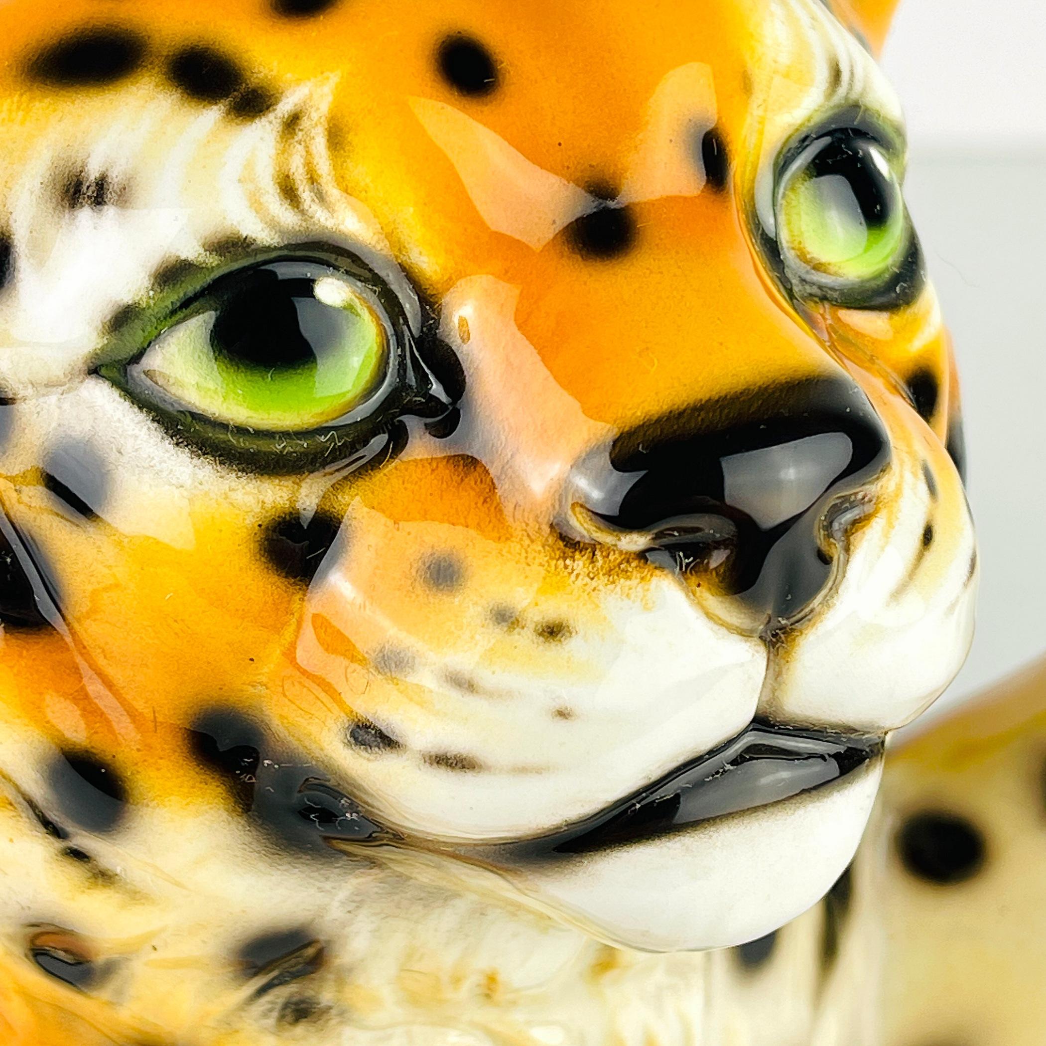 Vintage Leopard Ceramic Sculpture, Italy, 1960s 8