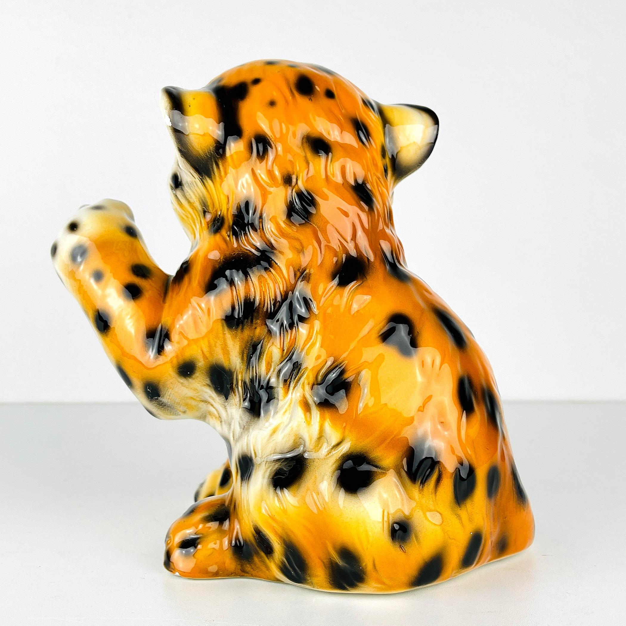 Vintage Leopard Ceramic Sculpture, Italy, 1960s 9