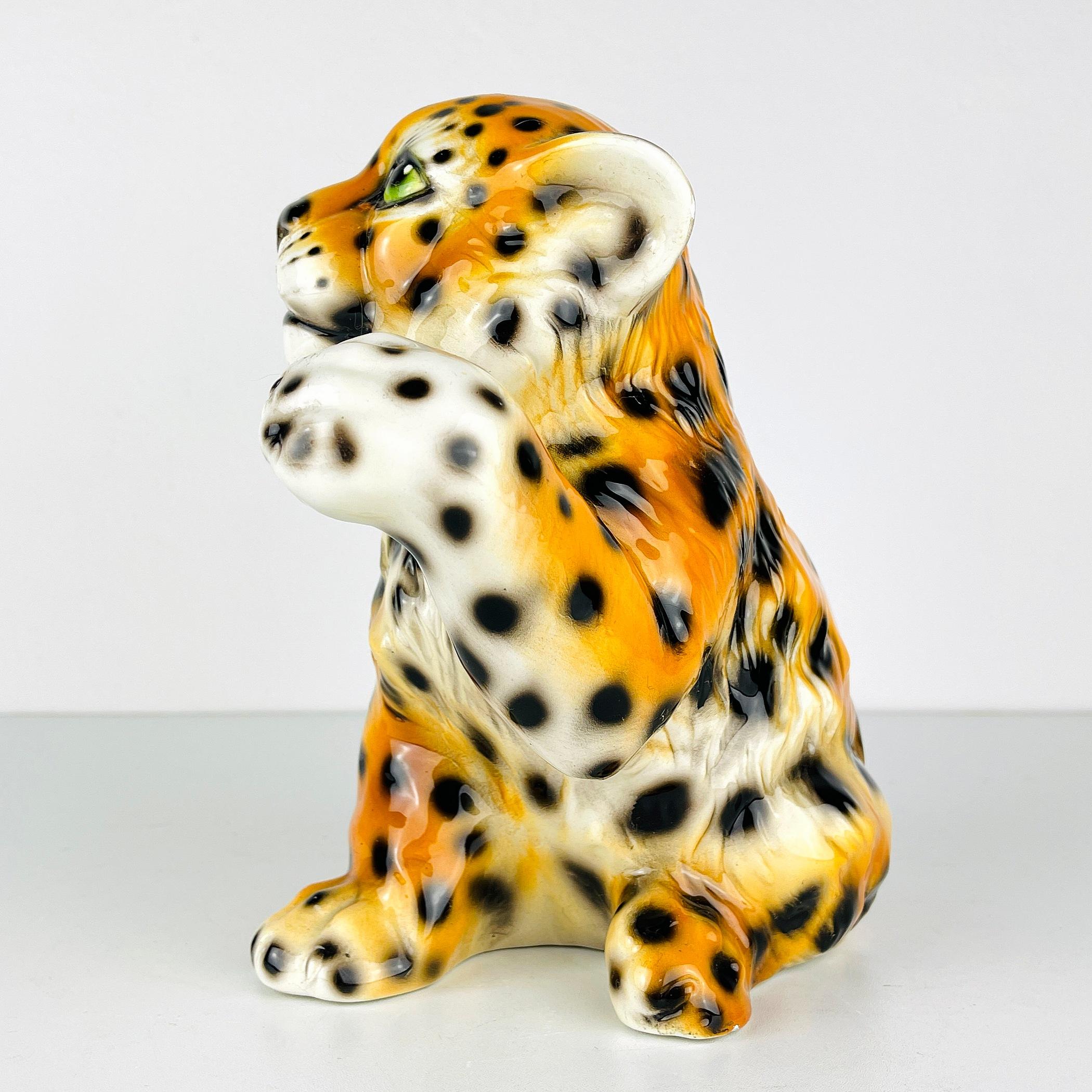 Vintage Leopard Ceramic Sculpture, Italy, 1960s 2