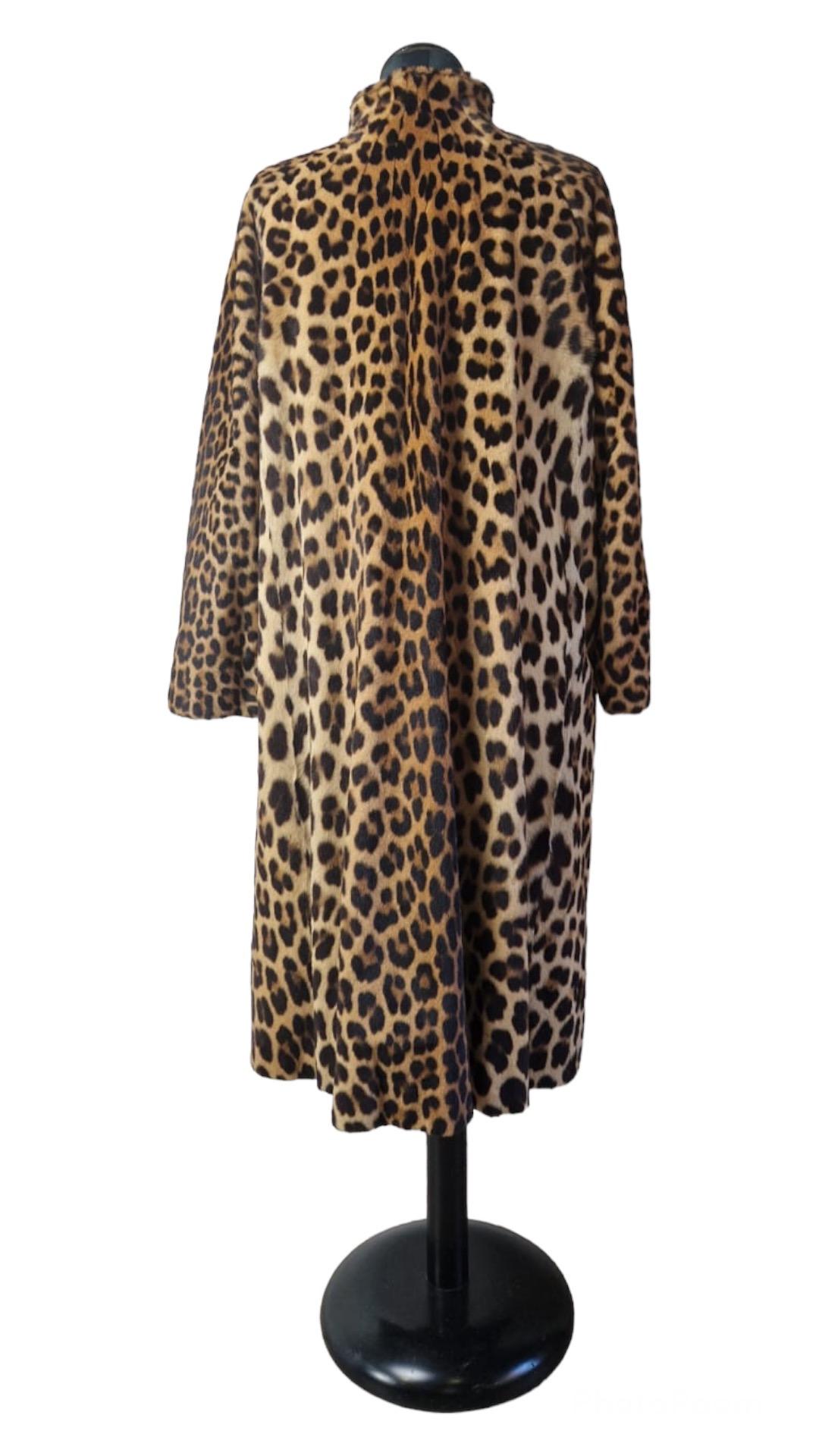genuine leopard fur coat