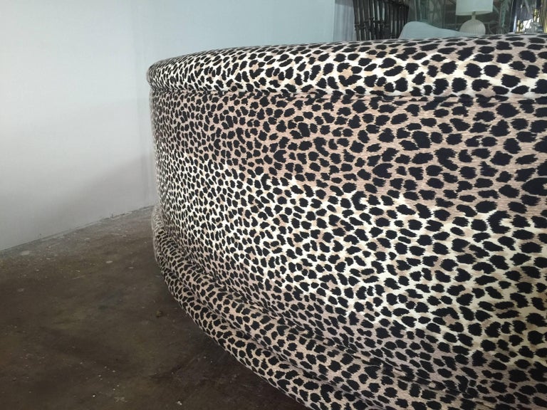 Vintage Leopard Print Bernhardt Circular Sectional Sofa at ...