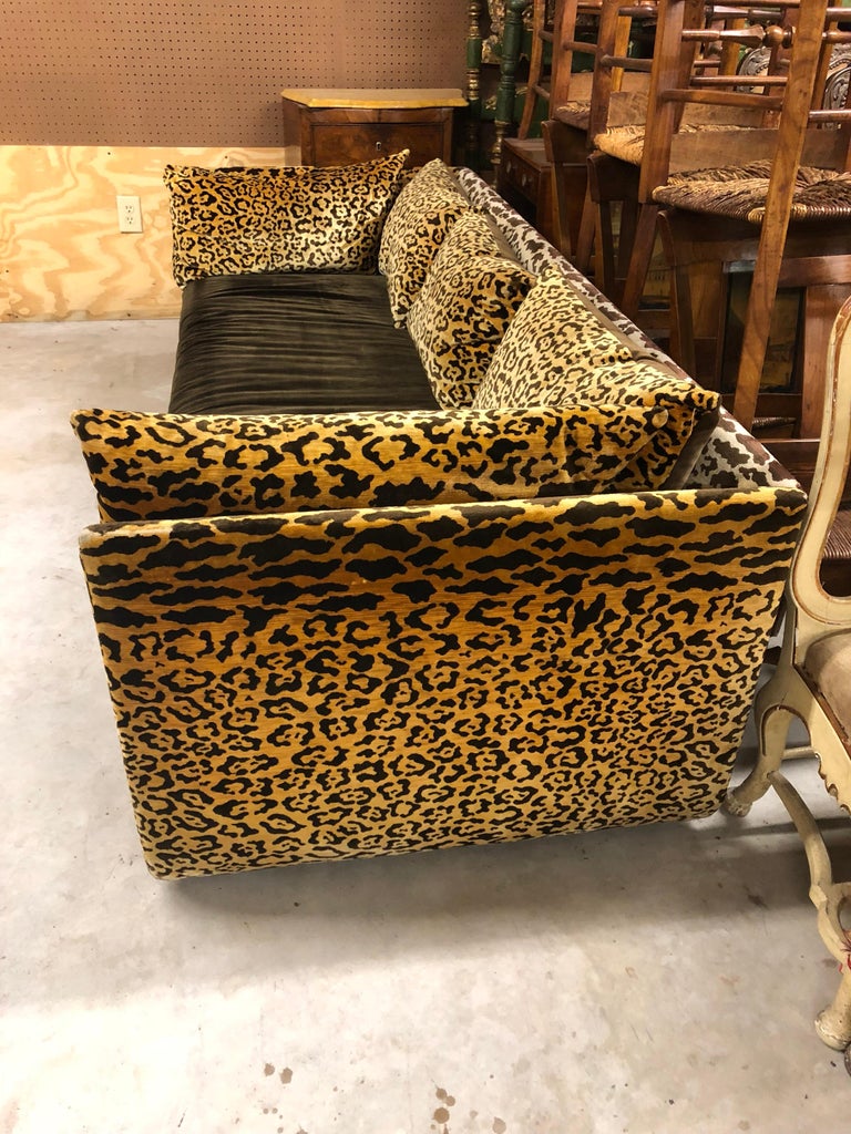 Vintage Leopard Silk Velvet 1970s Sofa at 1stdibs