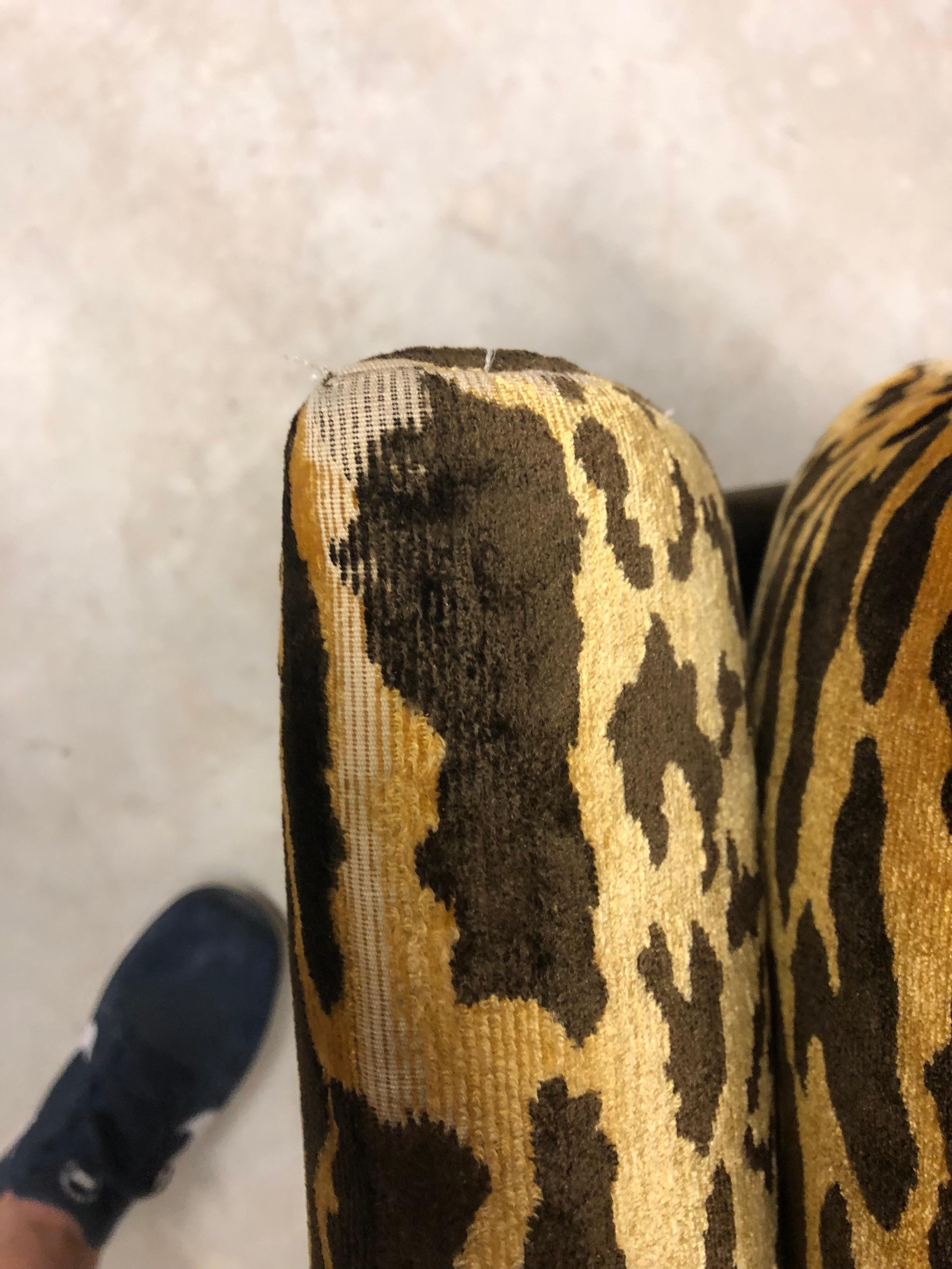 Late 20th Century Vintage Leopard Silk Velvet 1970s Sofa