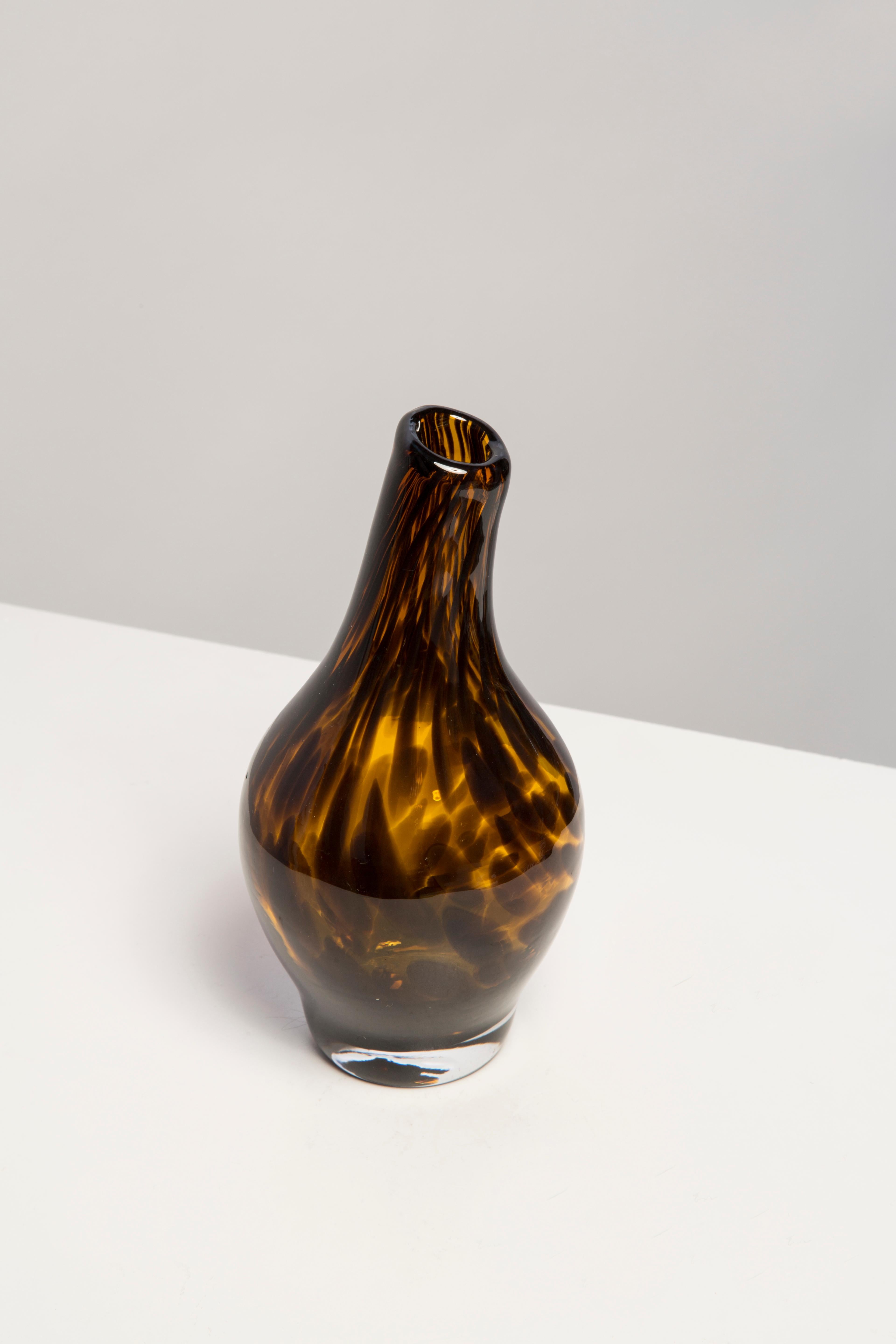 Vintage Leopard Small Brown Vase, 20th Century, Europe, 1960s For Sale 7