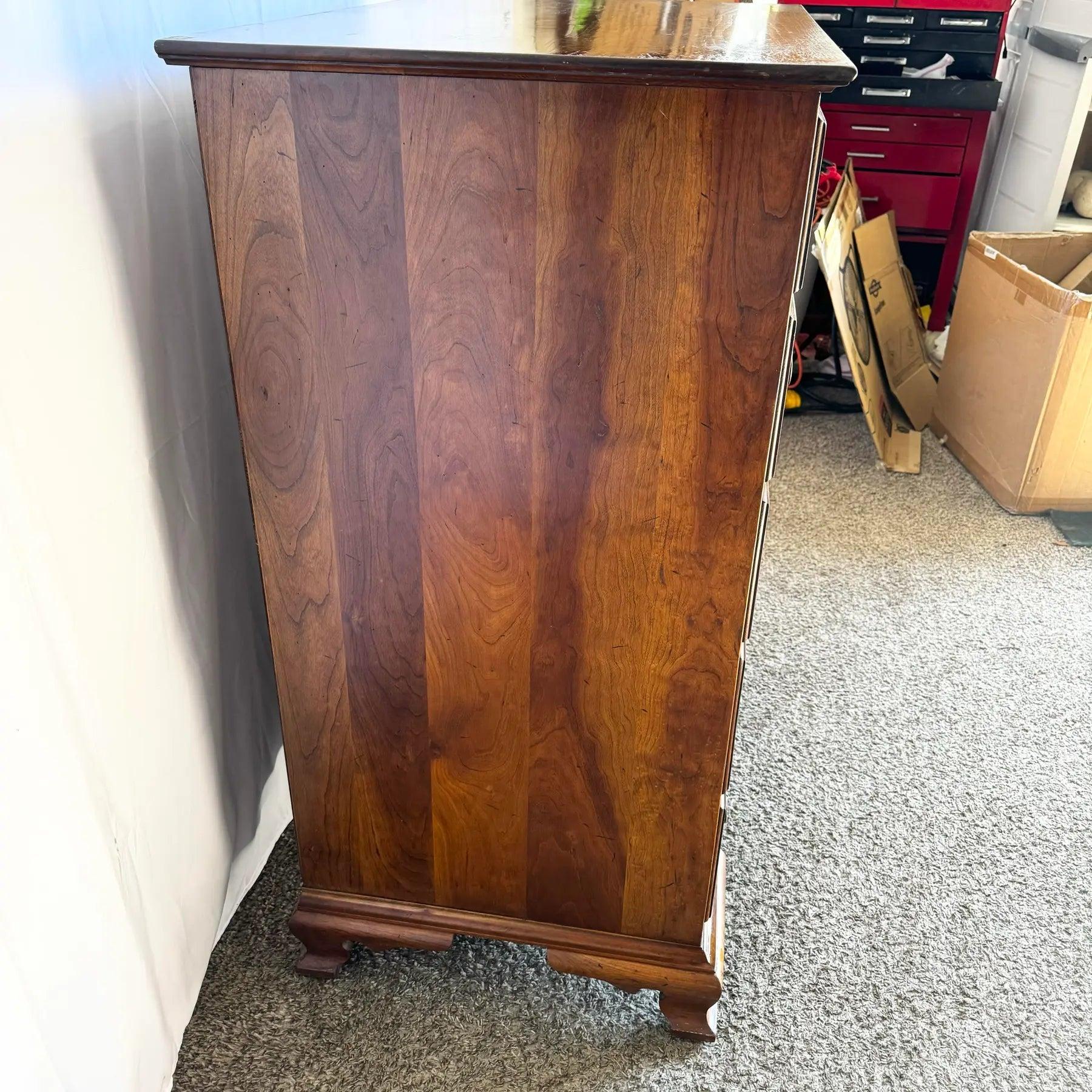 Vintage Leopold Stickley Highboy Dresser With Mirror - 2 Pieces For Sale 5