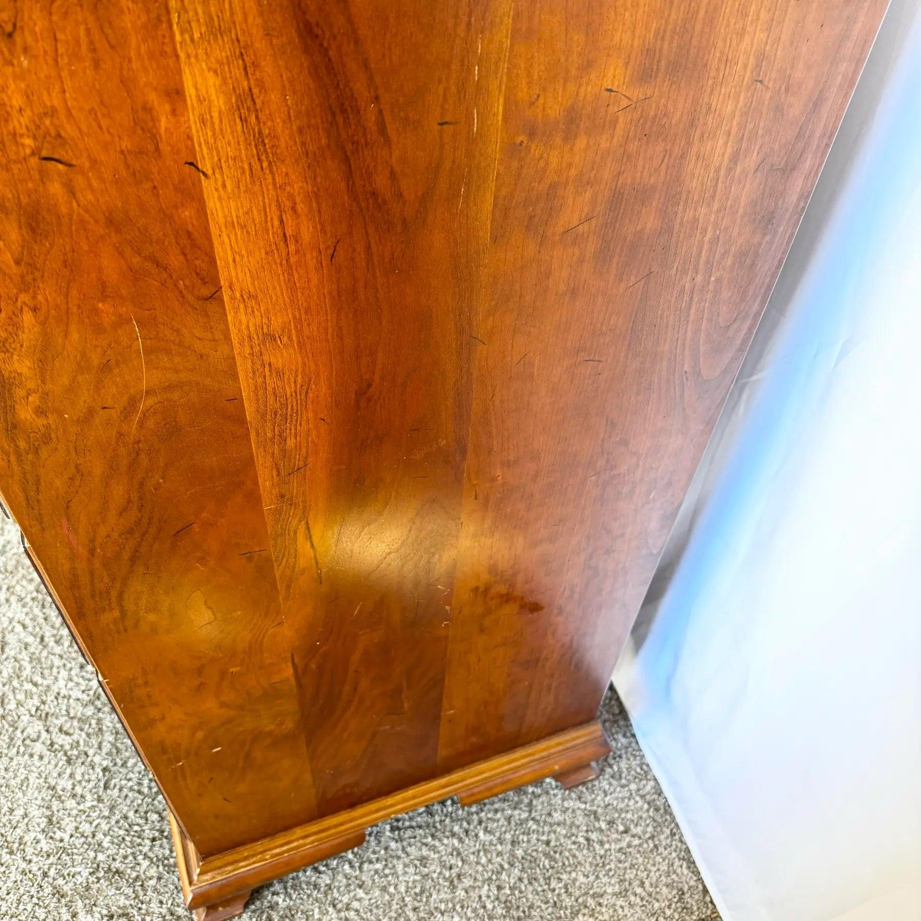 Vintage Leopold Stickley Highboy Dresser With Mirror - 2 Pieces For Sale 3