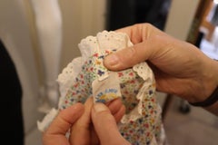 Vintage Les Amis , Firenze Floral Blouse with Broderie Anglaise Detail