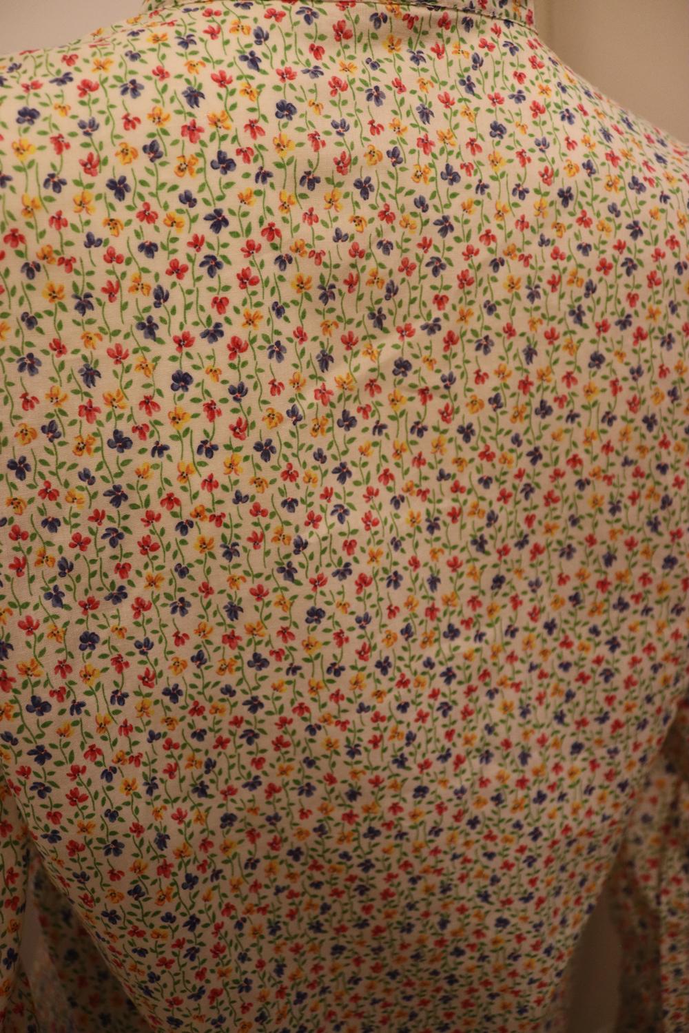 Vintage Les Amis , Firenze Floral Blouse with Broderie Anglaise Detail For Sale 1