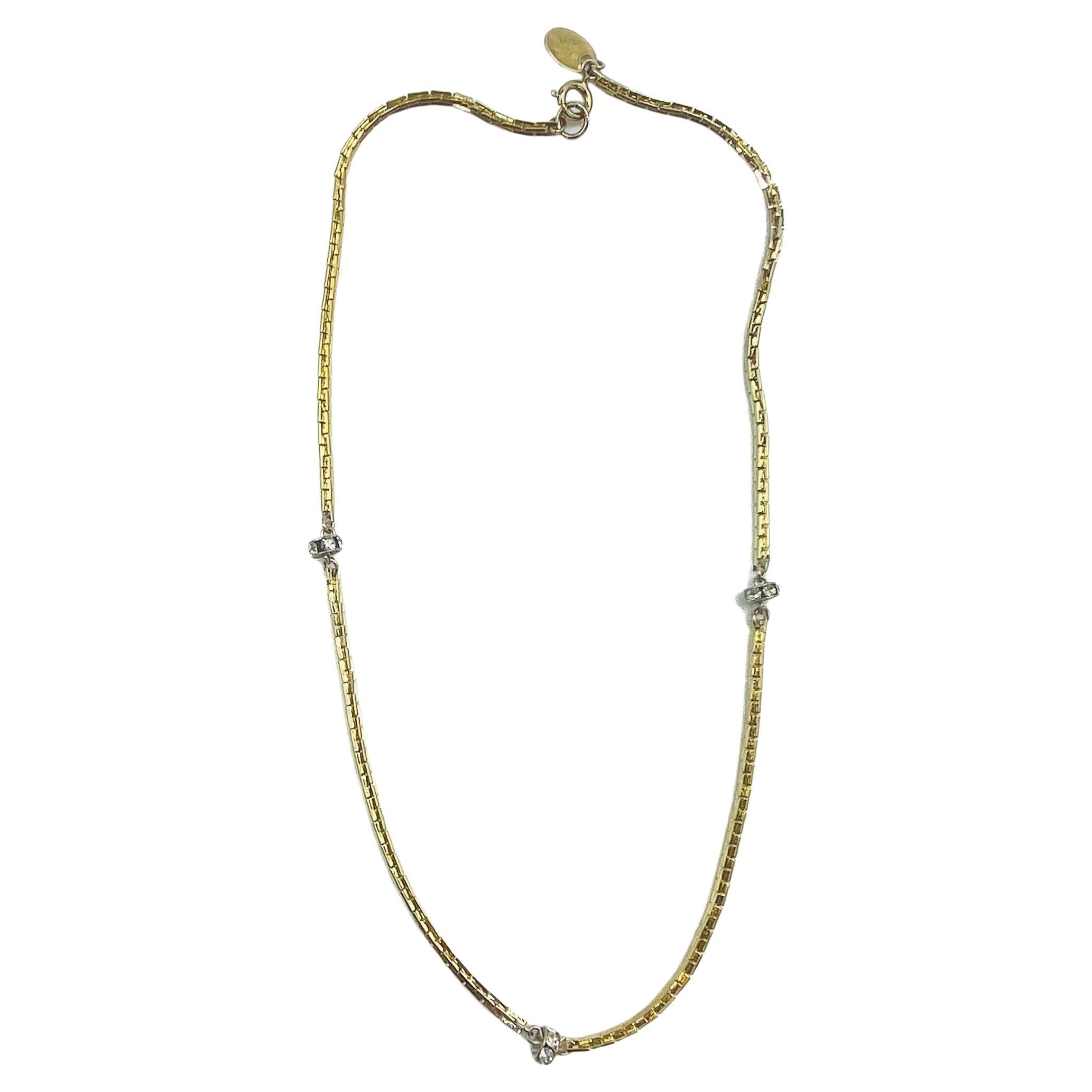 Vintage Les Bernard Gold Plated Necklace, 1980s