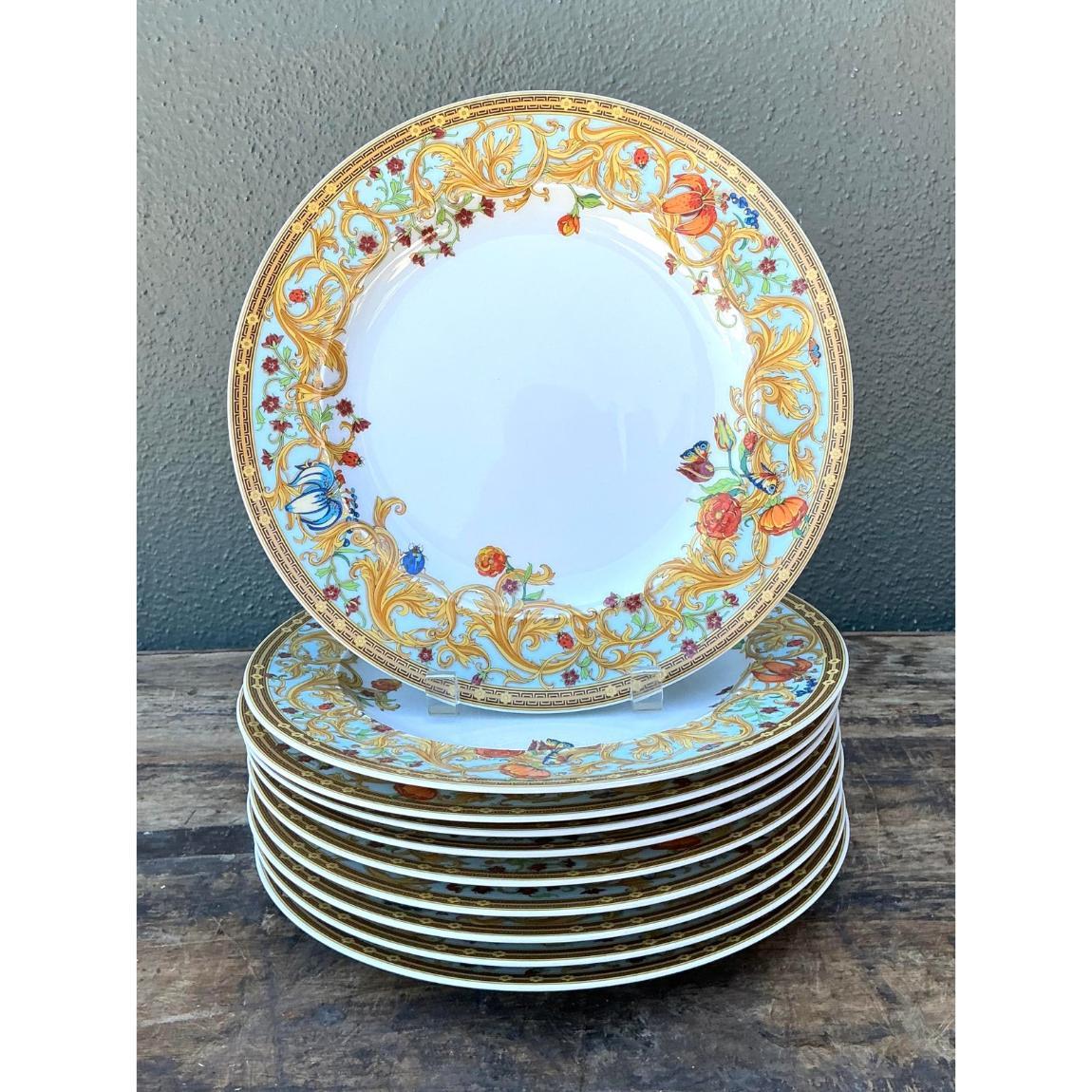 Vintage “Les Jardin De Versace” for Rosenthal Dinner Plates Z- Set
