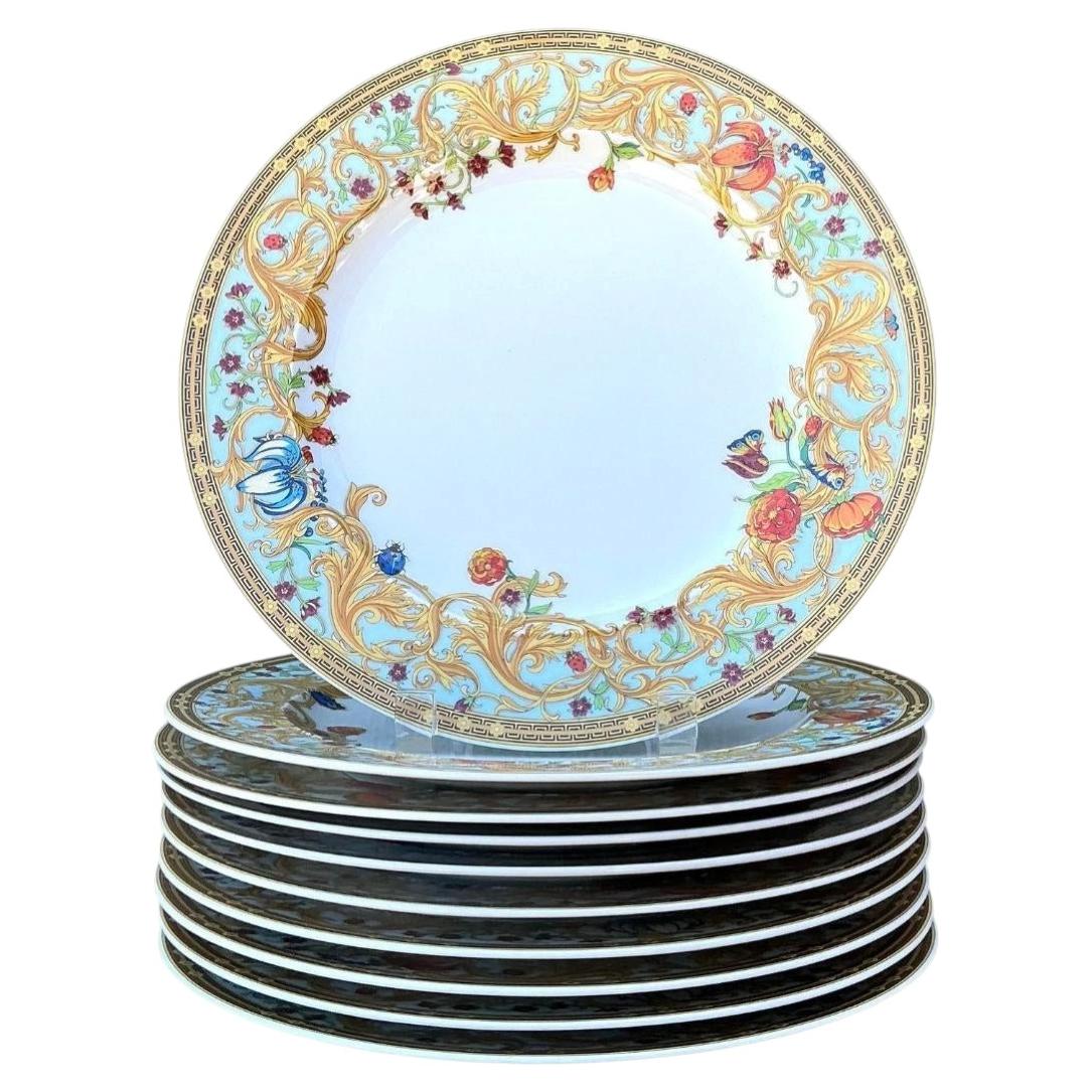Vintage “Les Jardin De Versace” for Rosenthal Dinner Plates Z- Set of 10